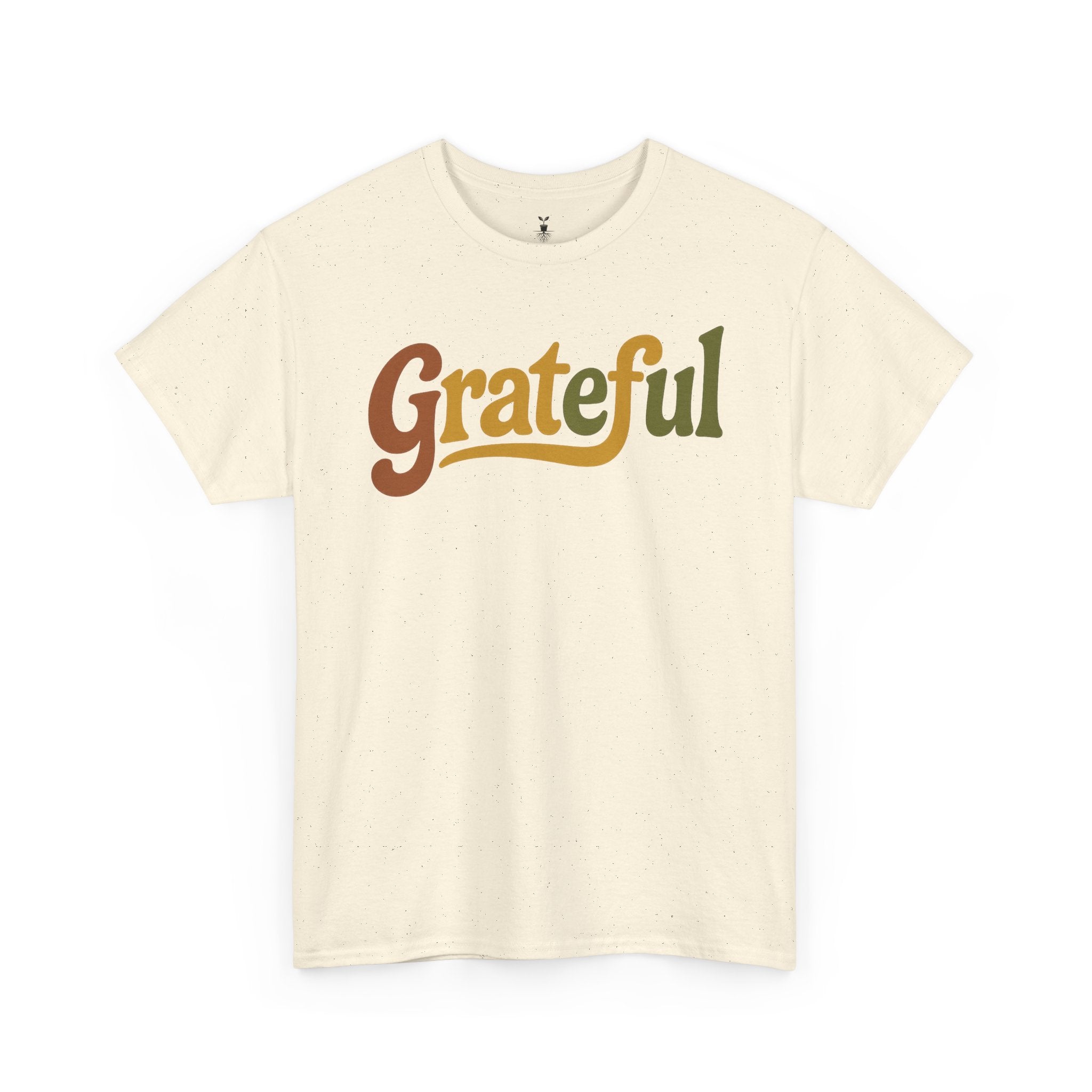Boho Style Grateful Typography T-Shirt