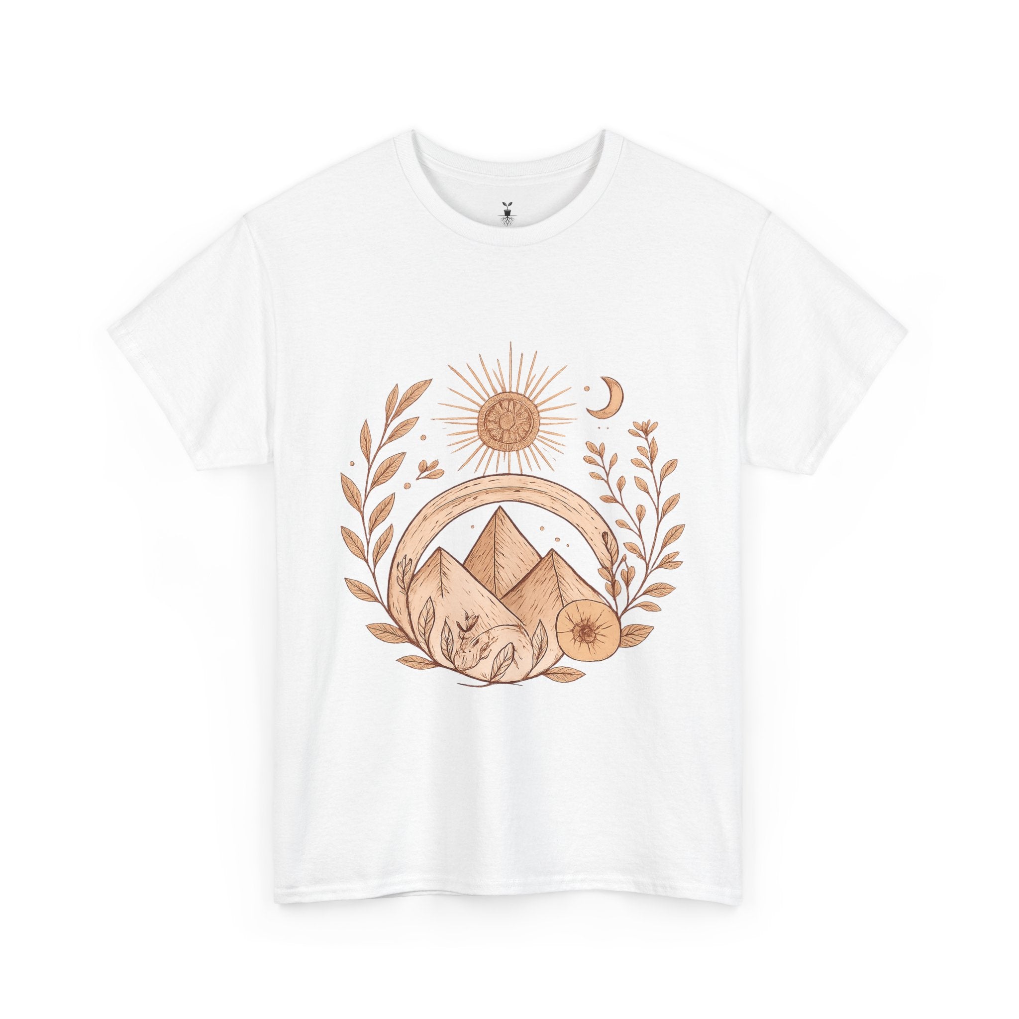 Sun, Moon, and Mountain Bohemian T-Shirt