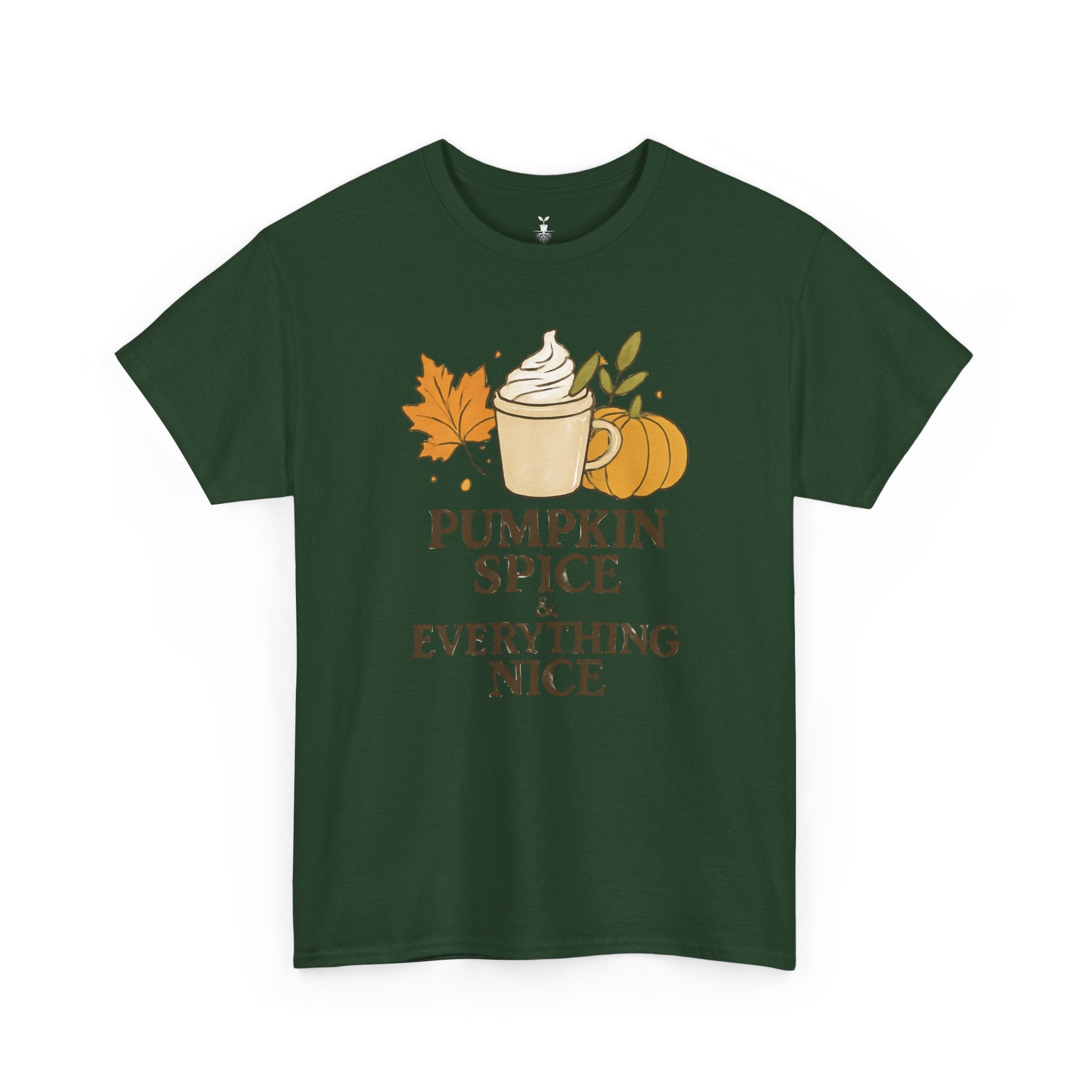 Seasonal Autumn Coffee Cup and Pumpkin Spice T-Shirt