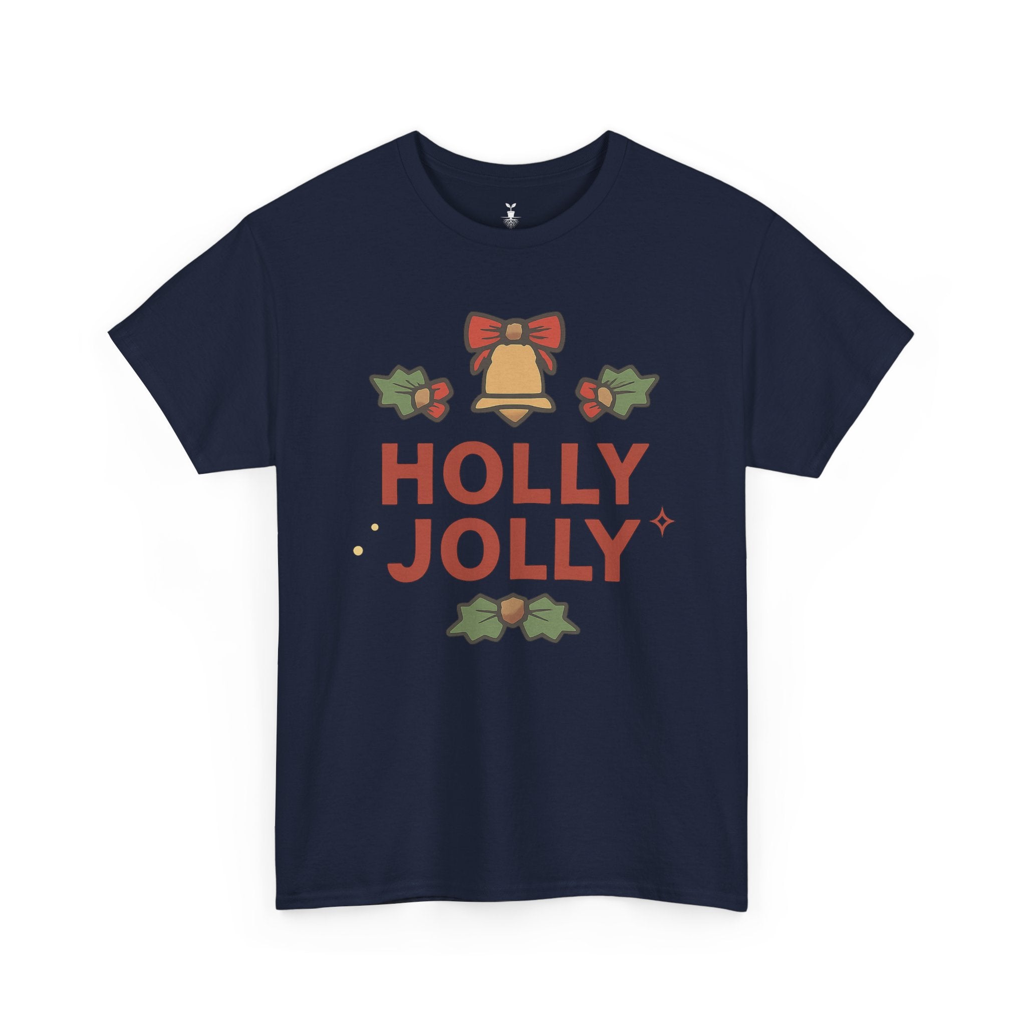 Christmas Bell, Bows, and Festive Holly Jolly Holiday T-Shirt