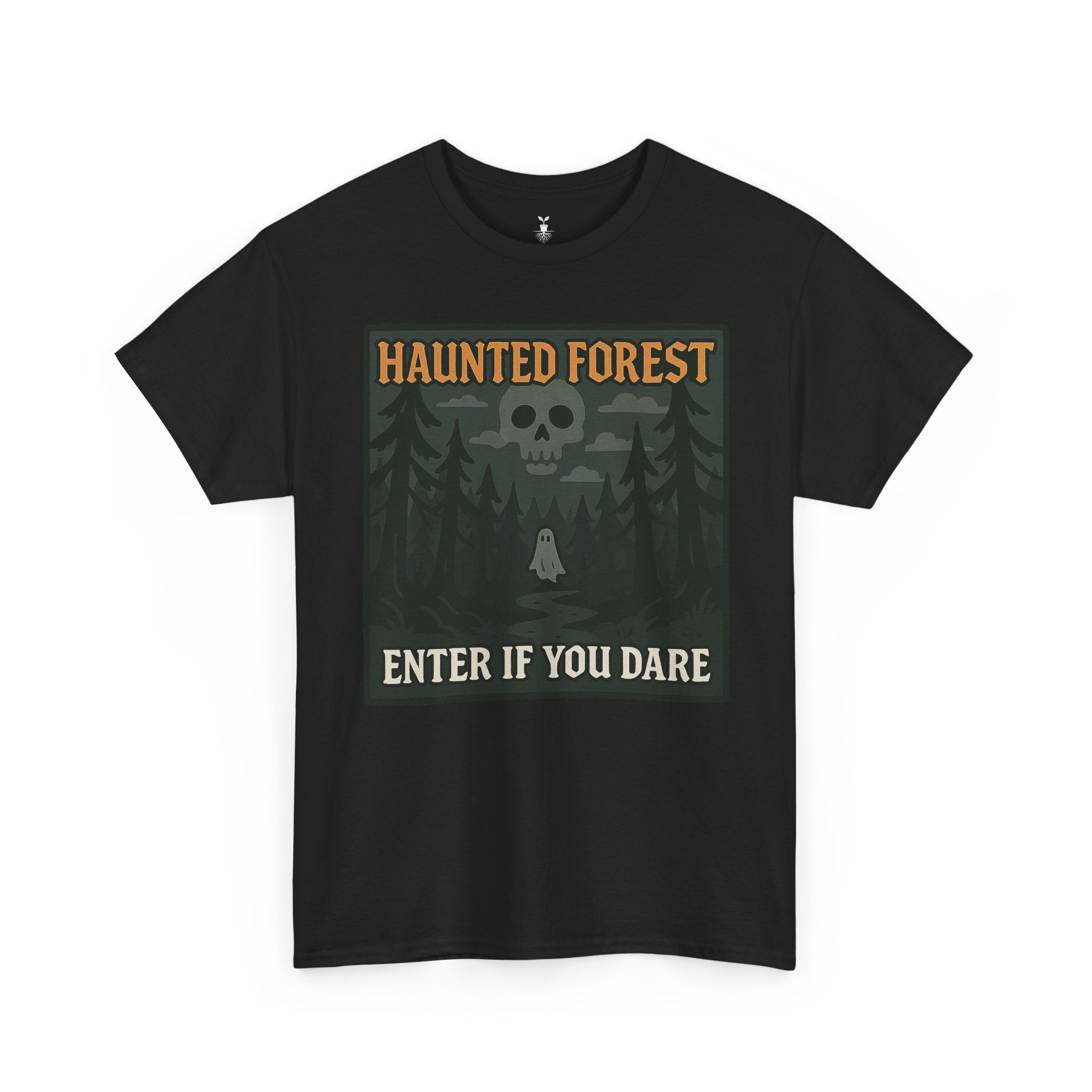 Ghost & Skull Haunted Forest Halloween T-Shirt
