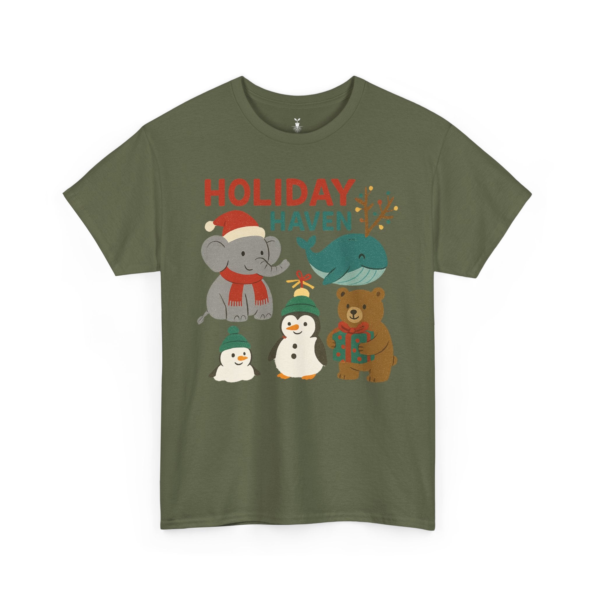 Holiday Haven Penguin Whale Elephant Bear T-Shirt