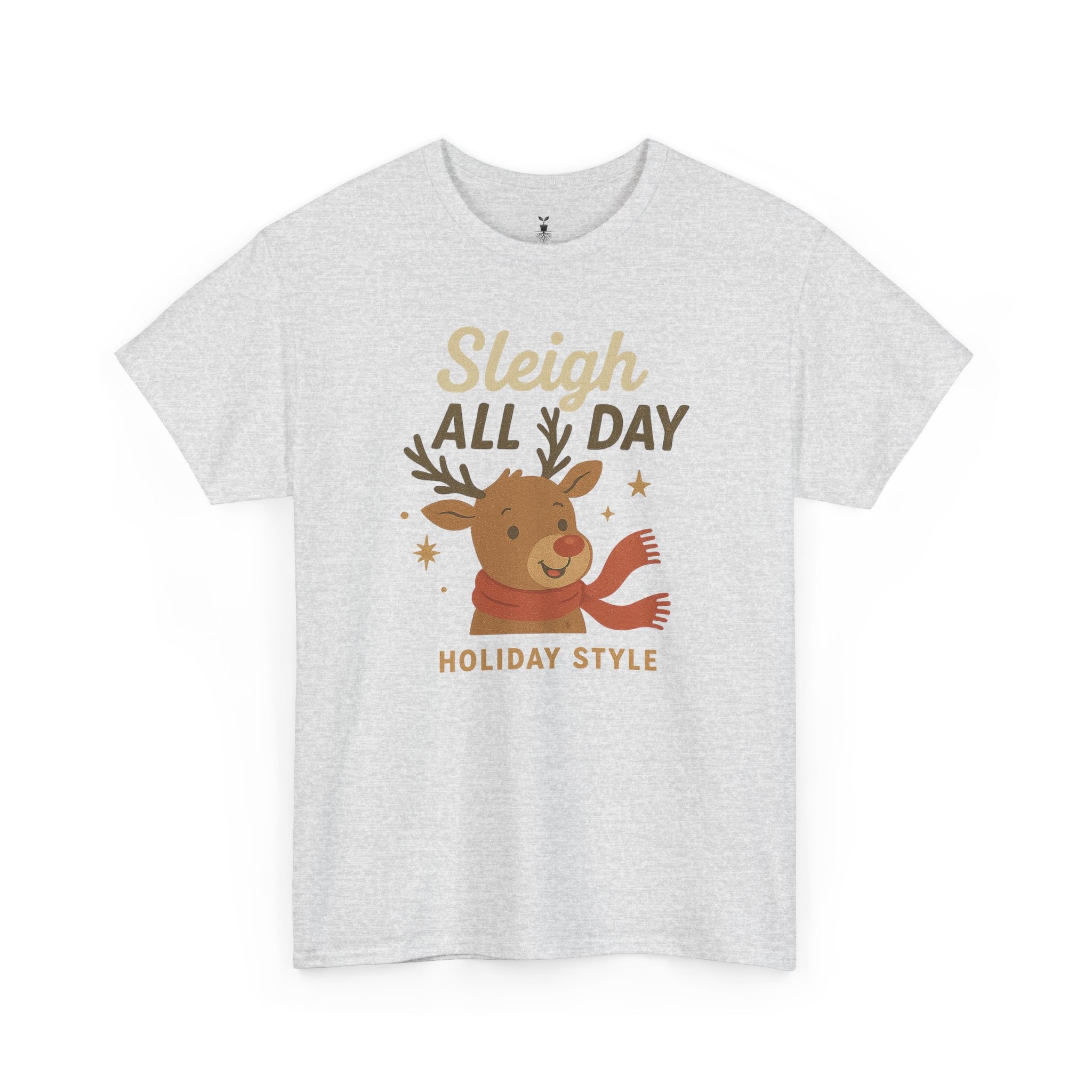 Funny Holiday Christmas T-Shirt Sleigh All Day