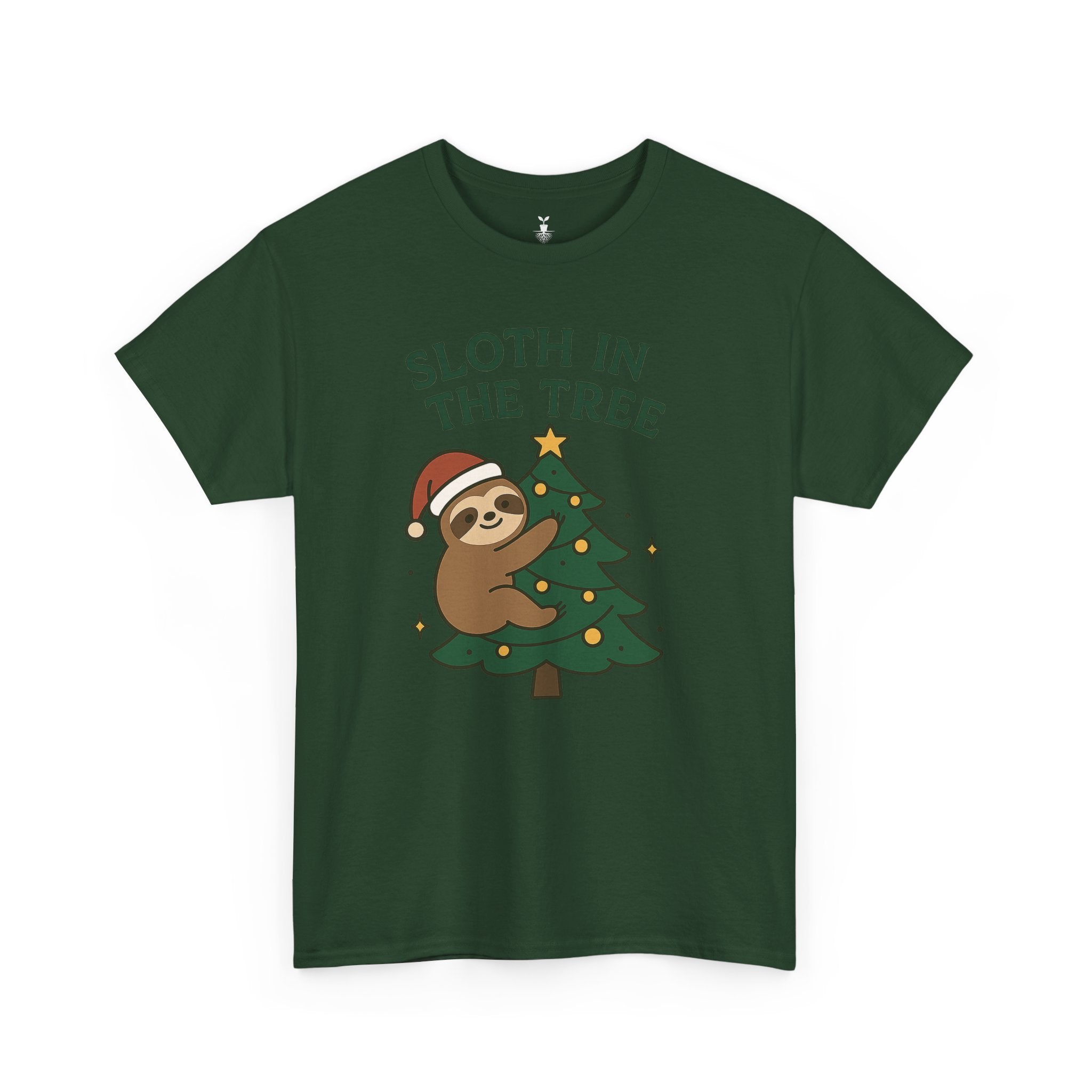 Christmas  Sloth in the Tree T-Shirt