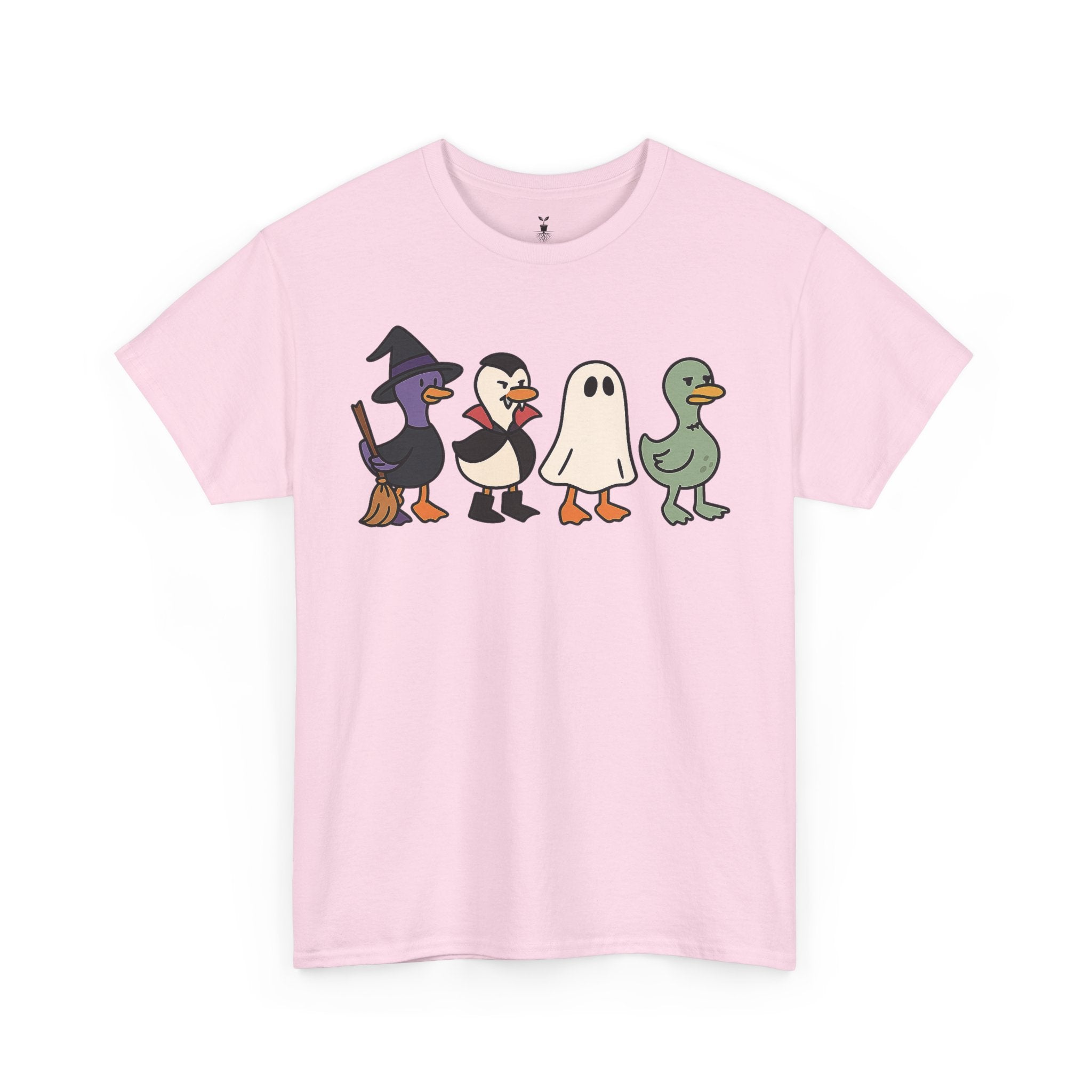 Ducks as Witch Vampire Ghost and Frankenstein Zombie Halloween T-Shirt