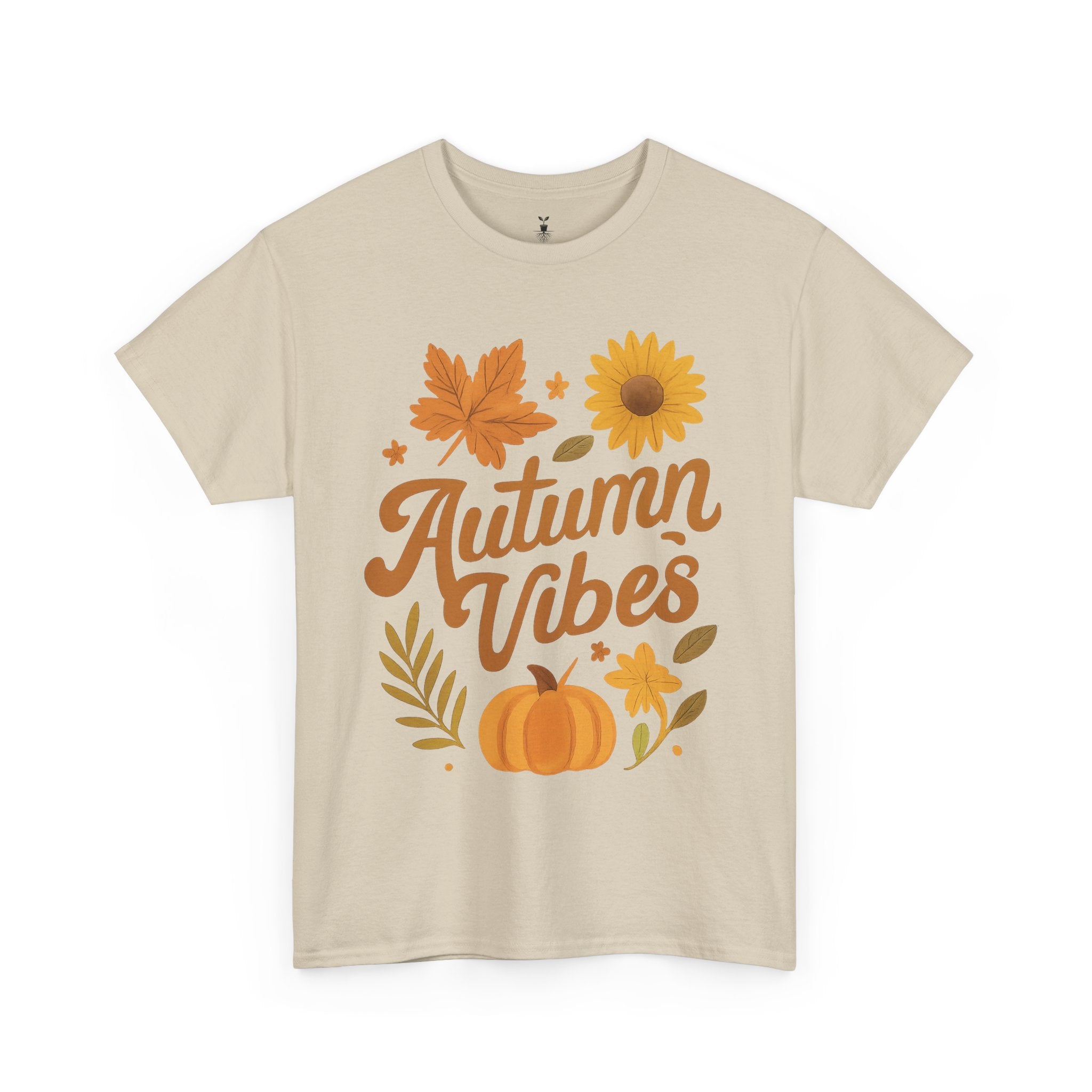 Autumn Vibes with Pumpkin, Maple Leaf, Sunflower T-Shirt