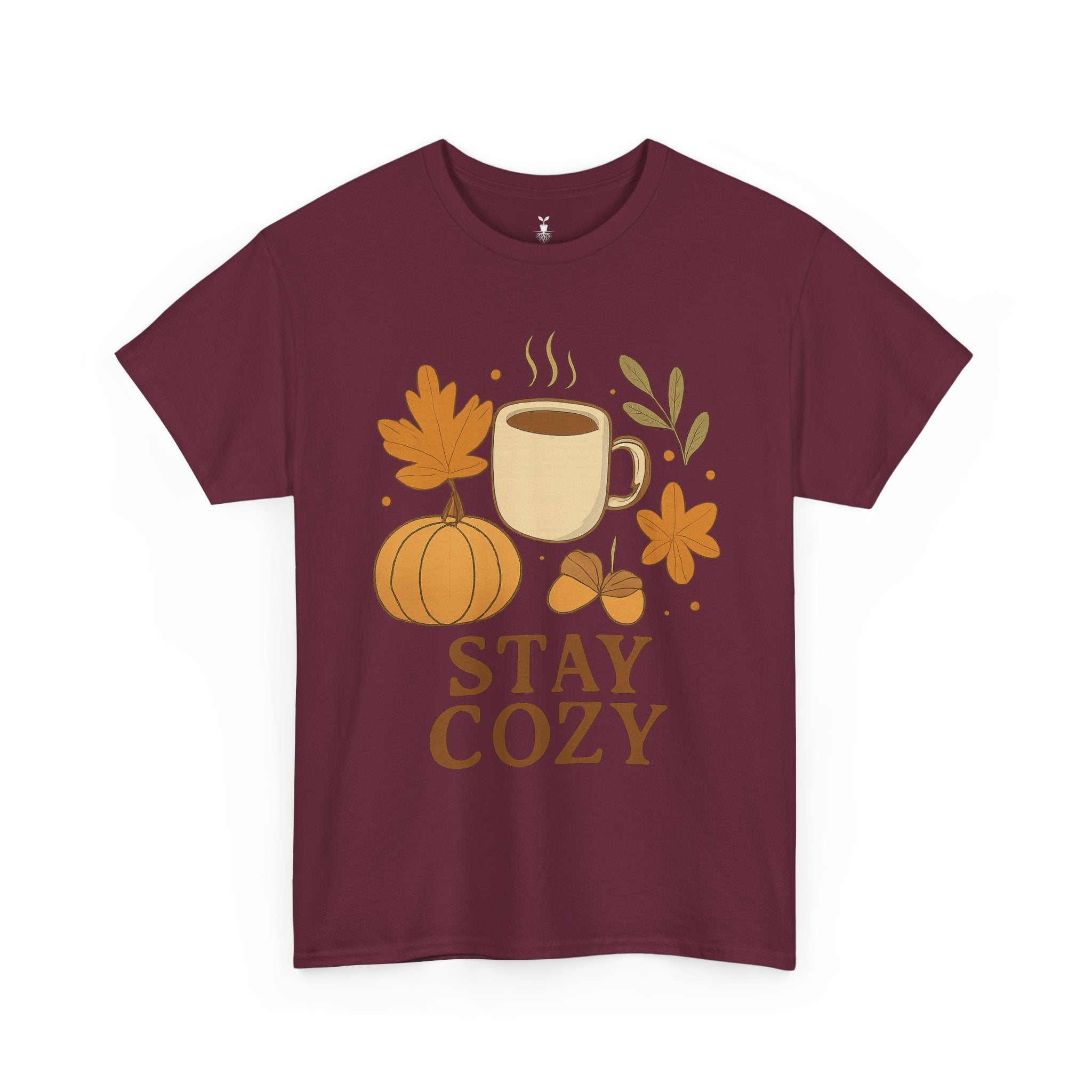 Coffee Mug Pumpkin Leaves and Acorns Autumn Stay Cozy T-Shirt
