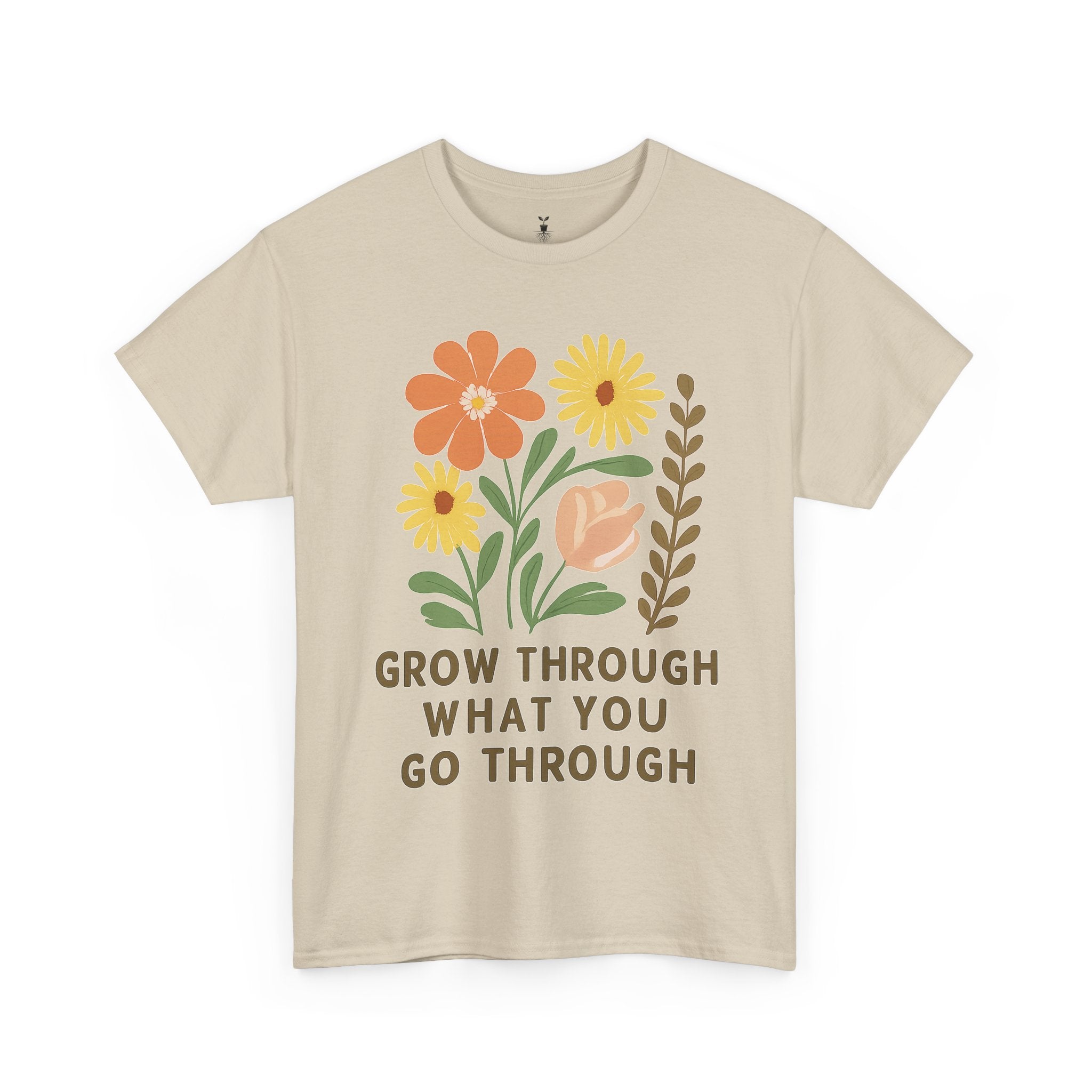 Boho Floral Grow Through What You Go ThroughT-Shirt