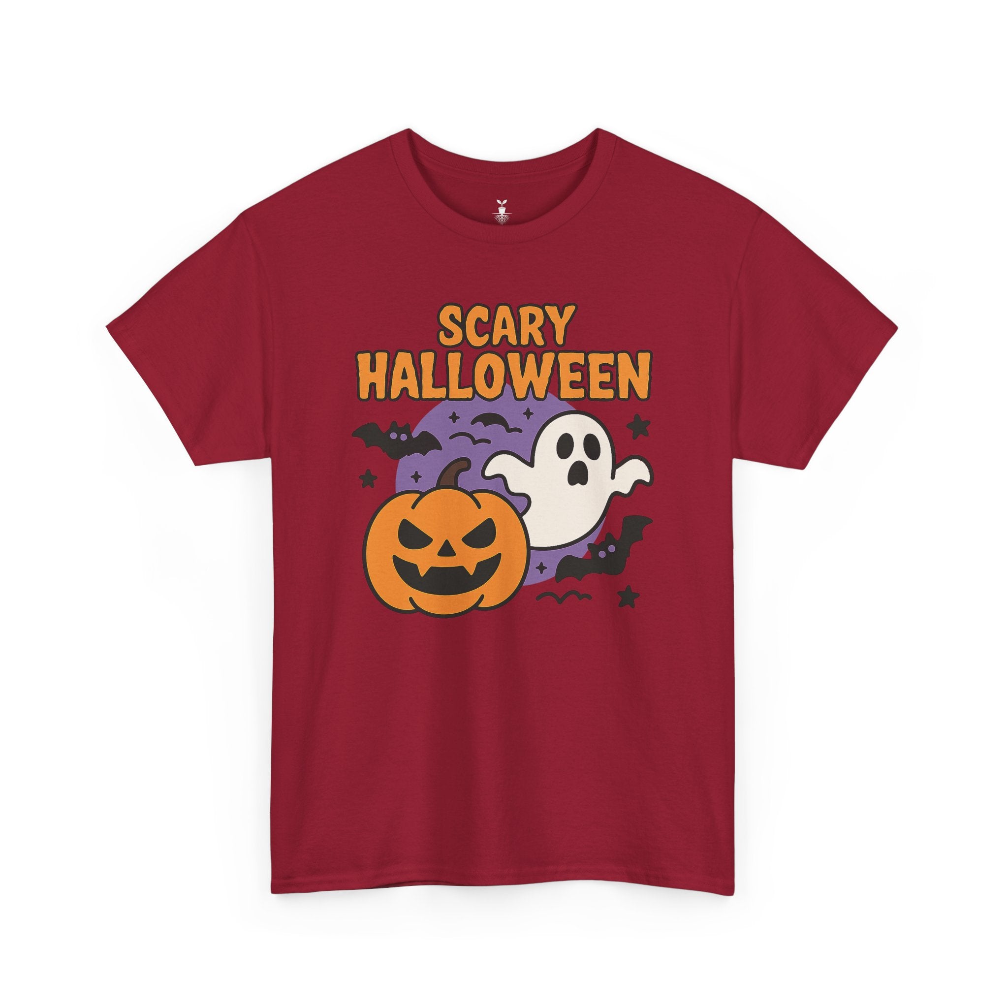 Scary Halloween with Ghost, Pumpkin, and Bats T-Shirt