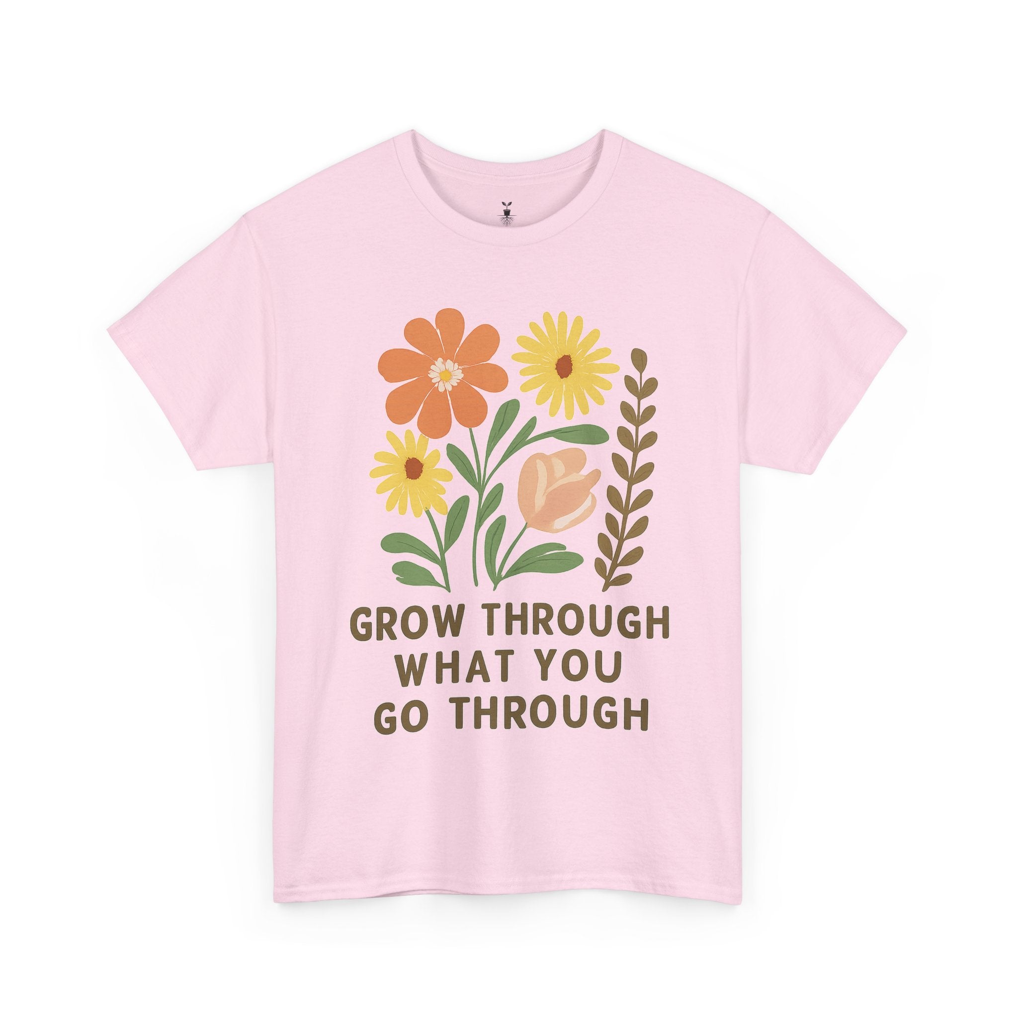 Boho Floral Grow Through What You Go ThroughT-Shirt