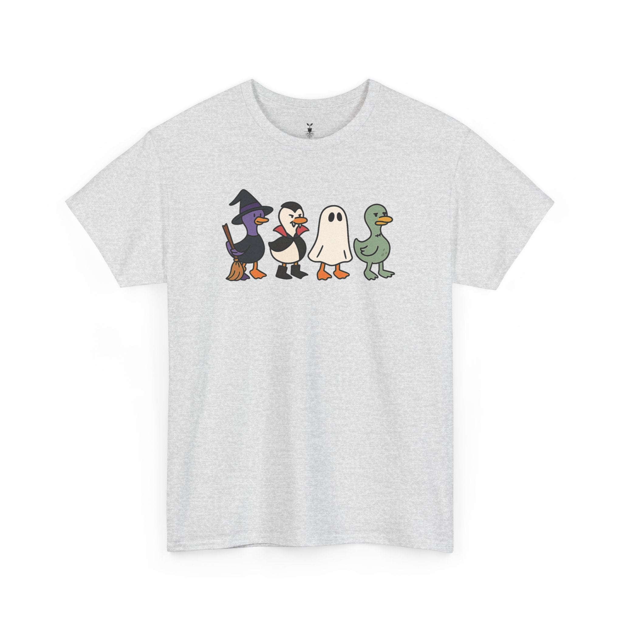 Cute Halloween Ducks in Witch, Vampire, Ghost, and Zombie T-Shirt