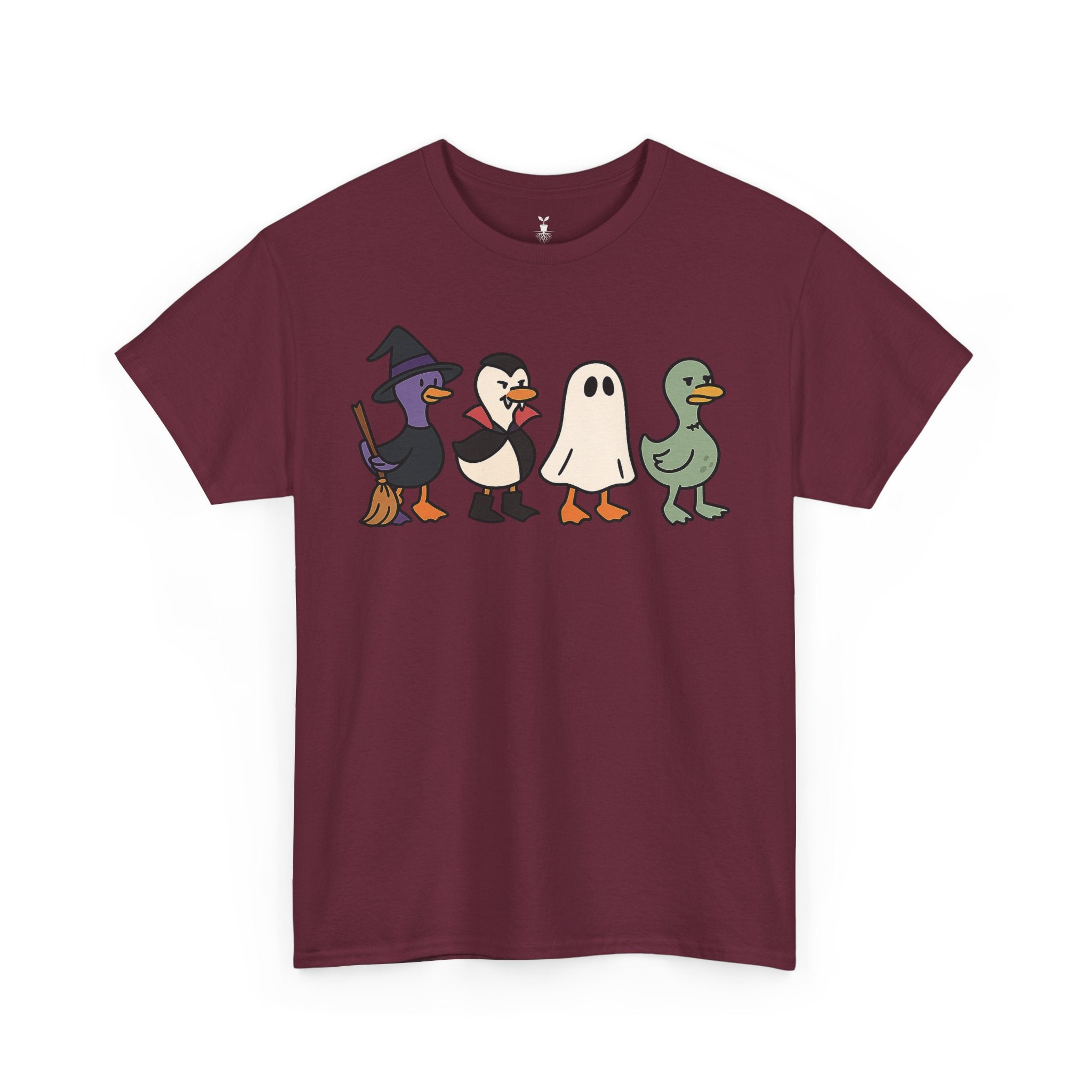 Ducks as Witch Vampire Ghost and Frankenstein Zombie Halloween T-Shirt