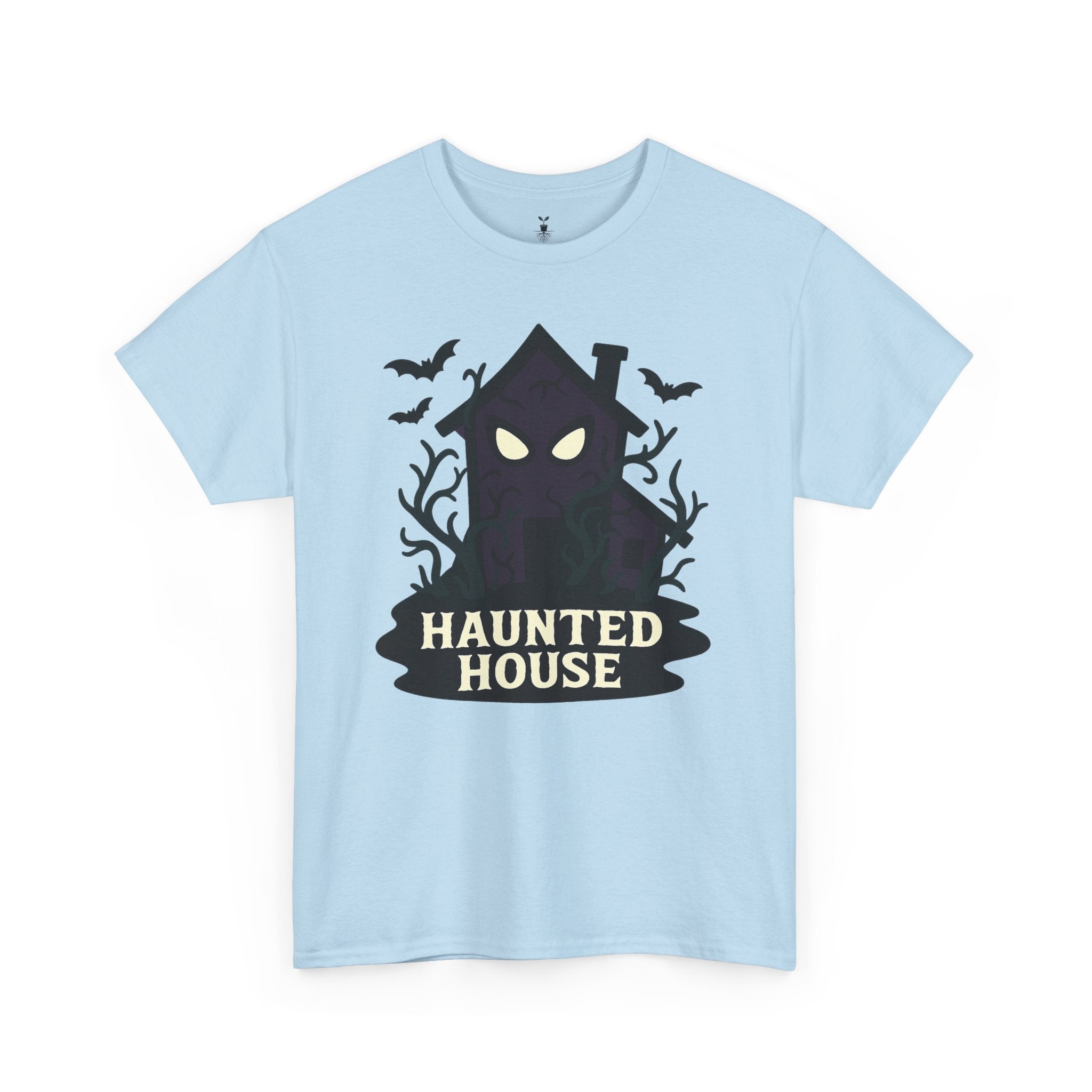 Haunted House Creepy Eyes and Bats Halloween Shirt