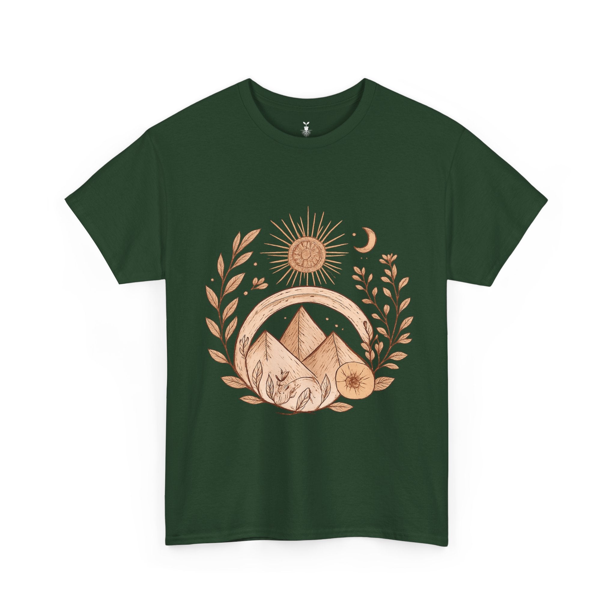 Sun, Moon, and Mountain Bohemian T-Shirt