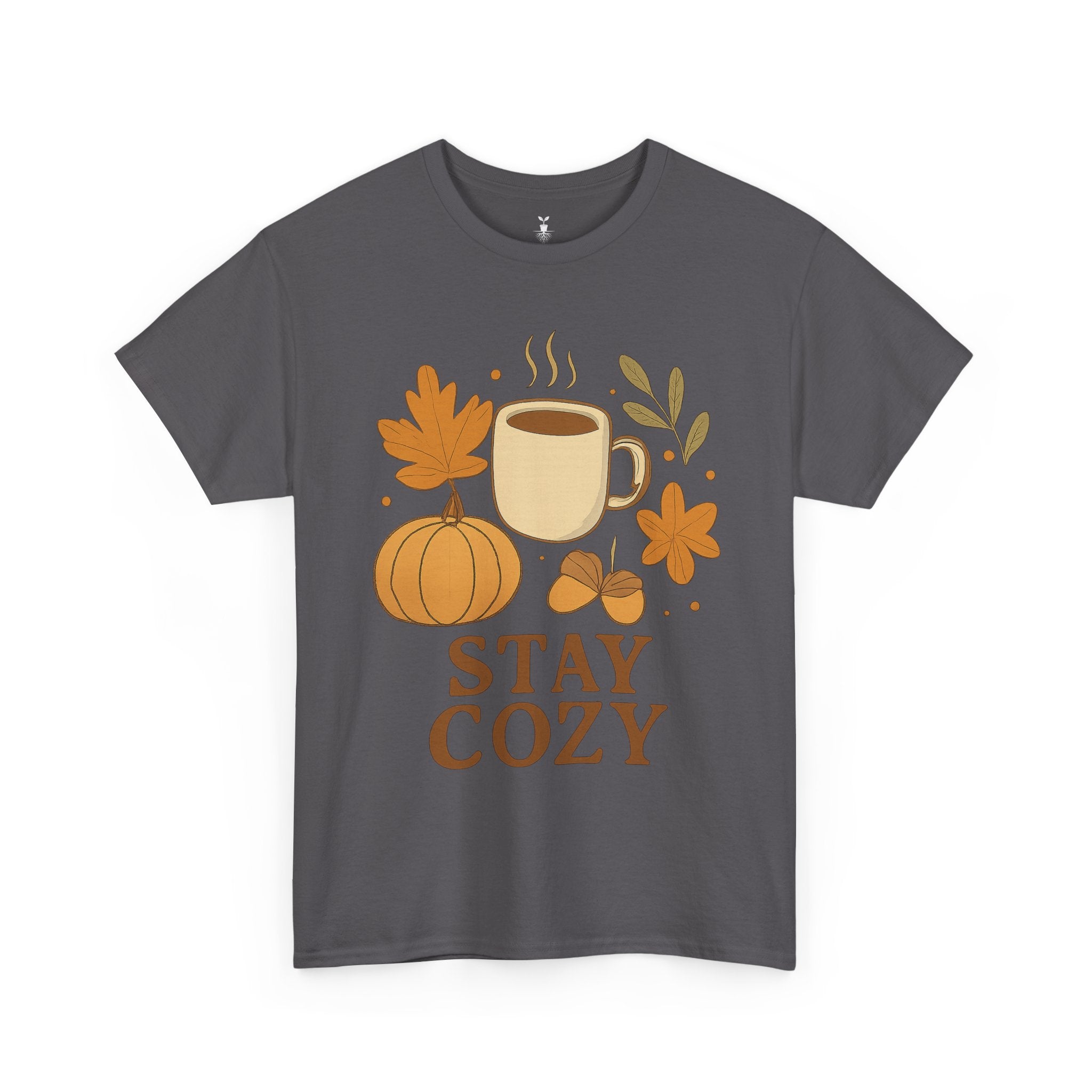 Coffee Mug Pumpkin Leaves and Acorns Autumn Stay Cozy T-Shirt