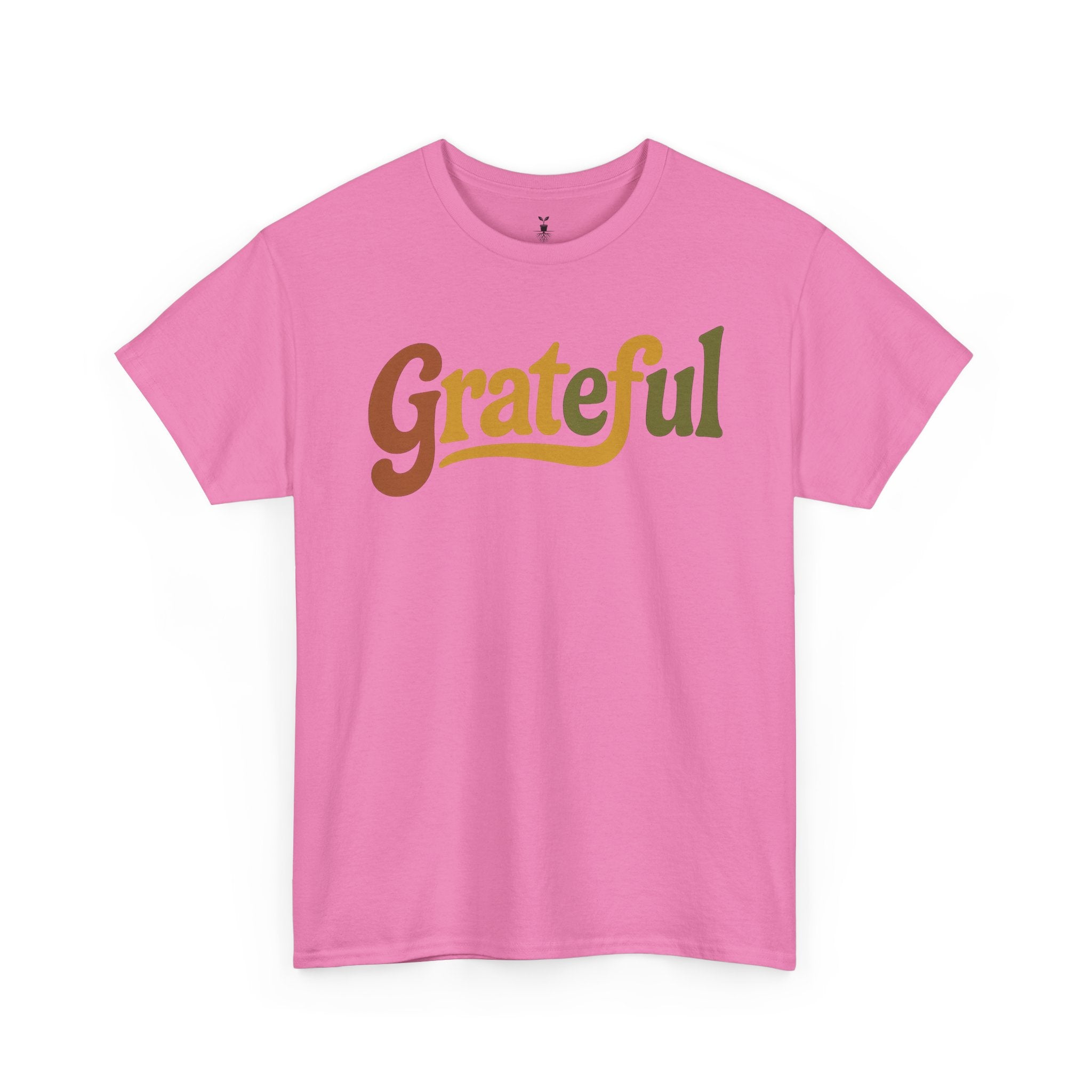 Boho Style Grateful Typography T-Shirt