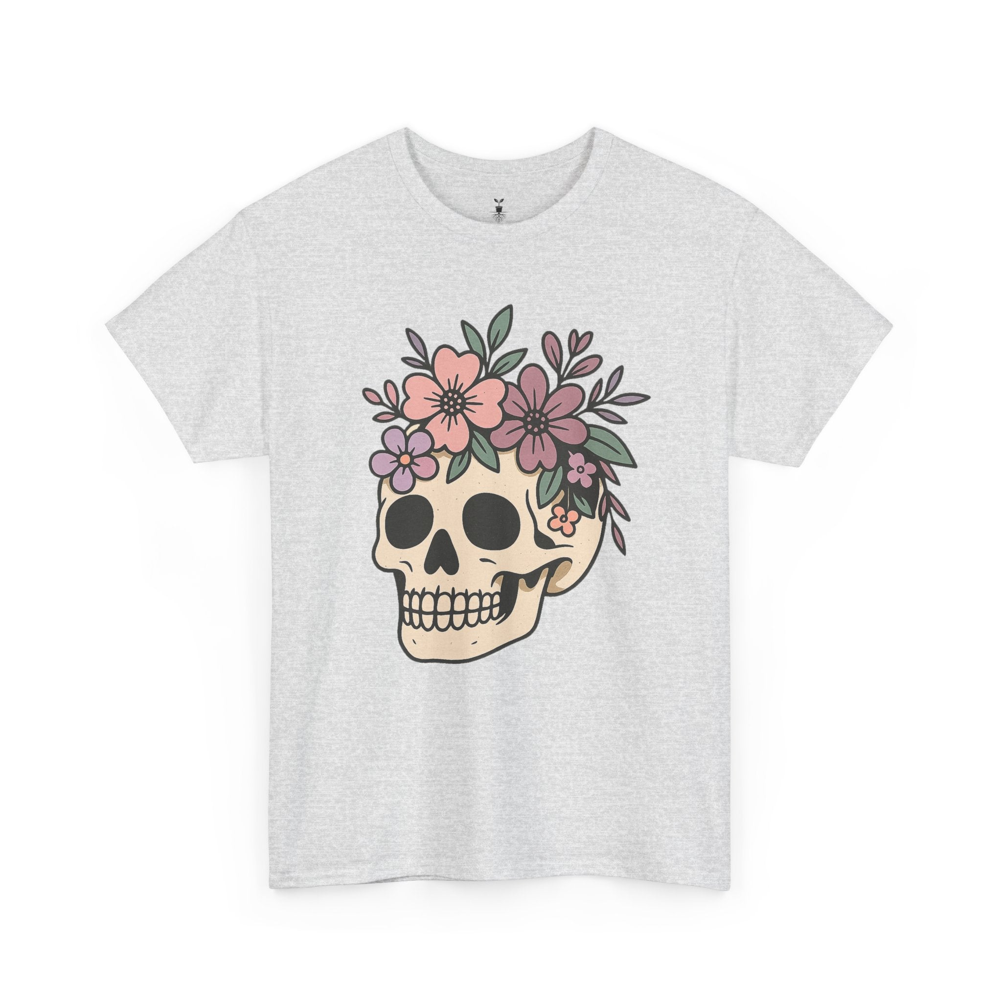 Halloween Skull Boho Flower tshirt