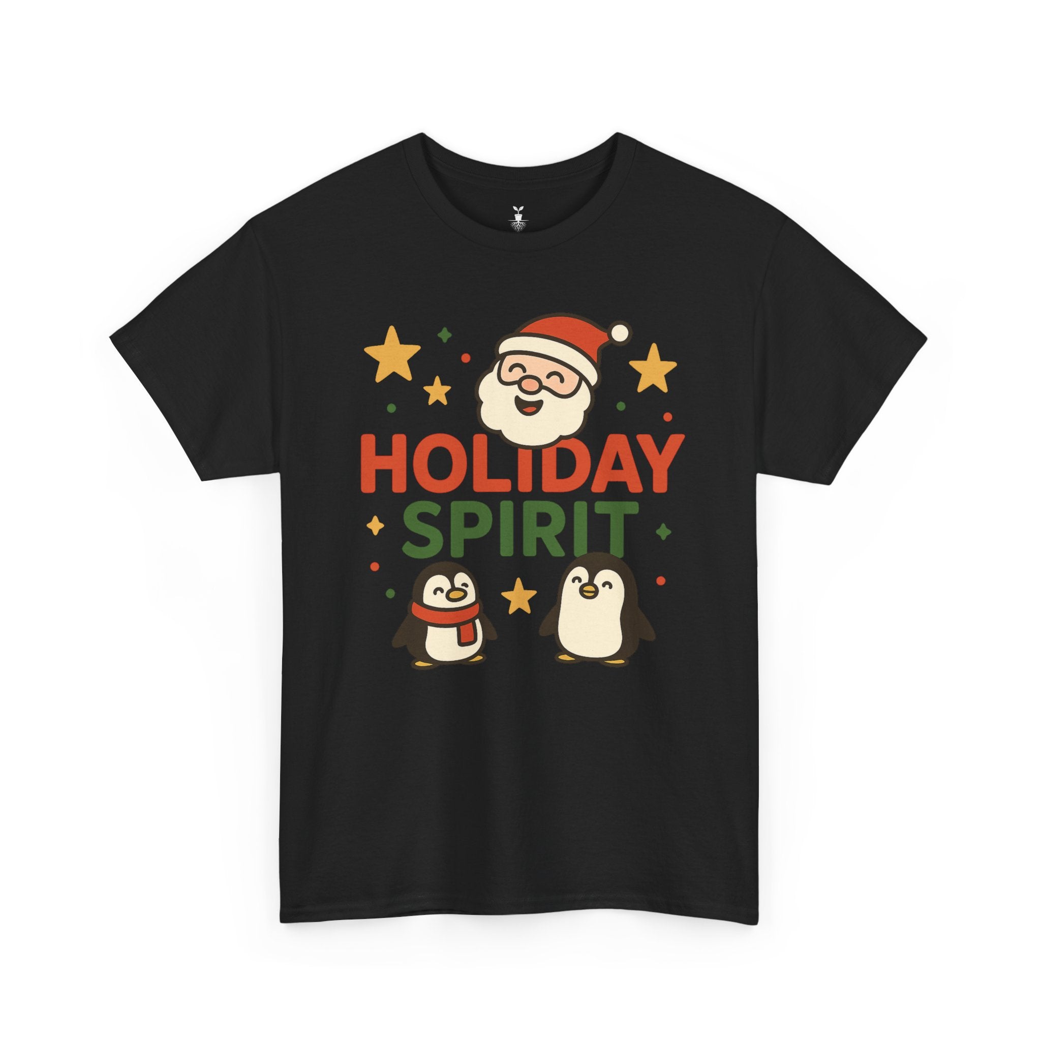 Santa and Penguins Holiday Spirit Christmas  T-Shirt