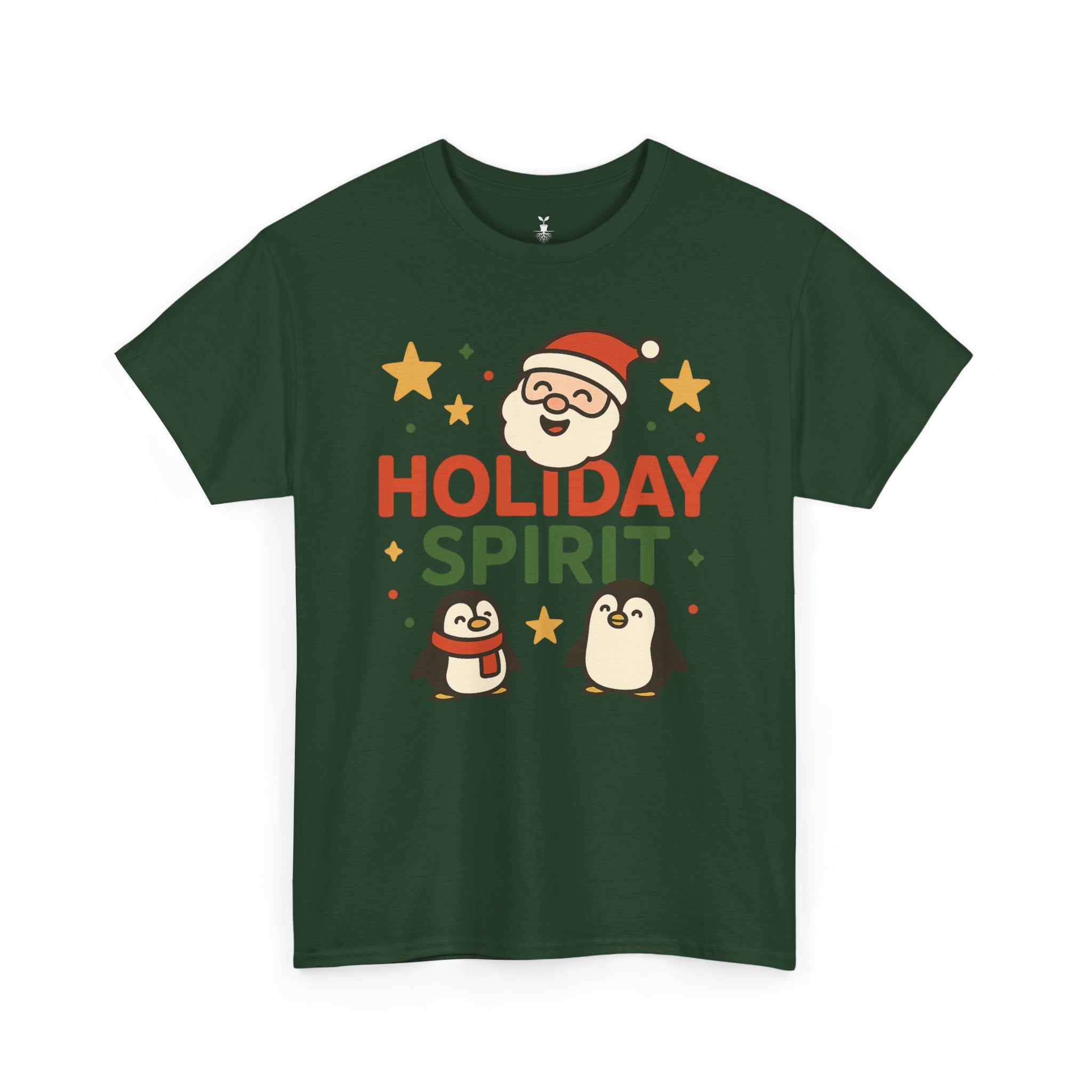 Santa and Penguins Holiday Spirit Christmas  T-Shirt