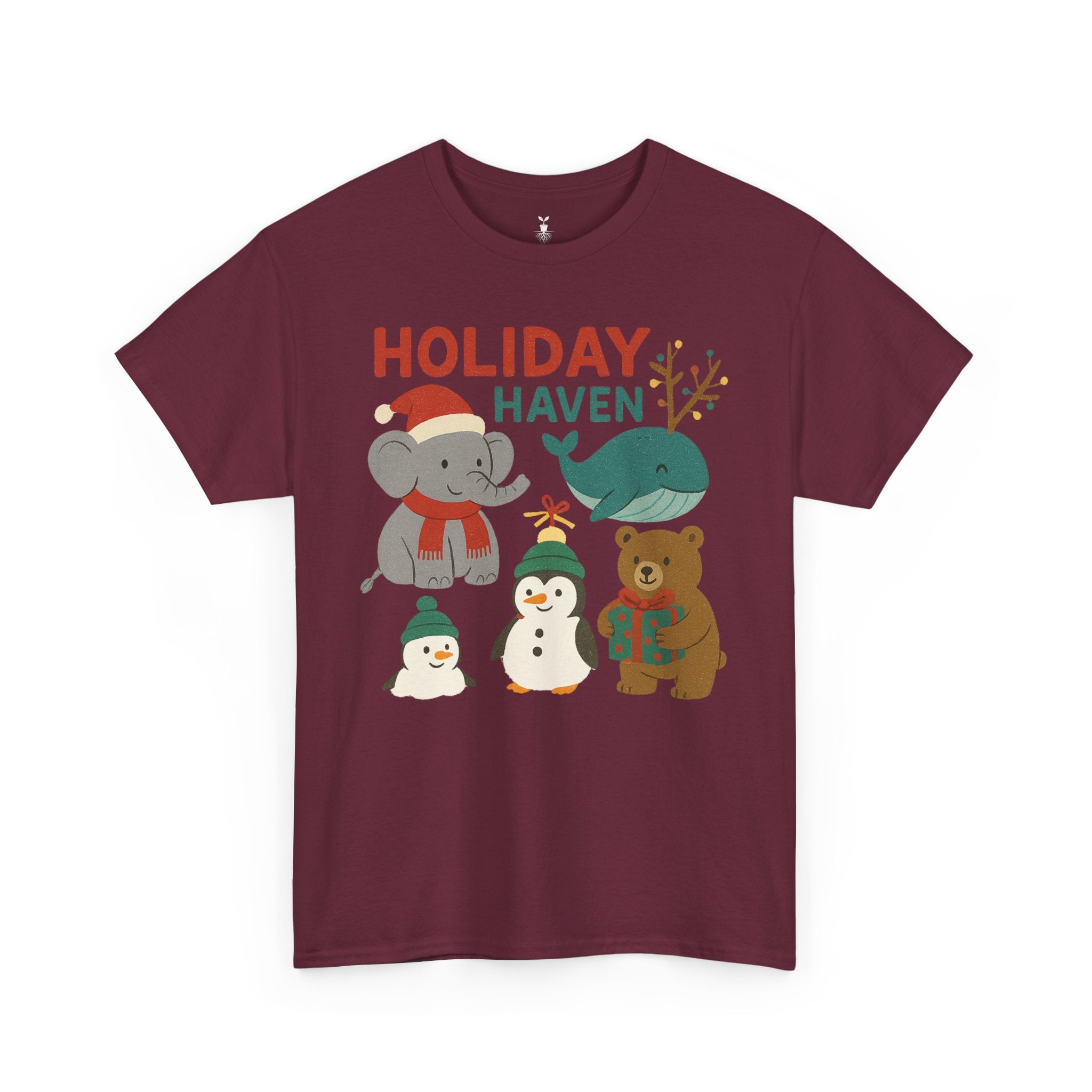 Holiday Haven Penguin Whale Elephant Bear T-Shirt