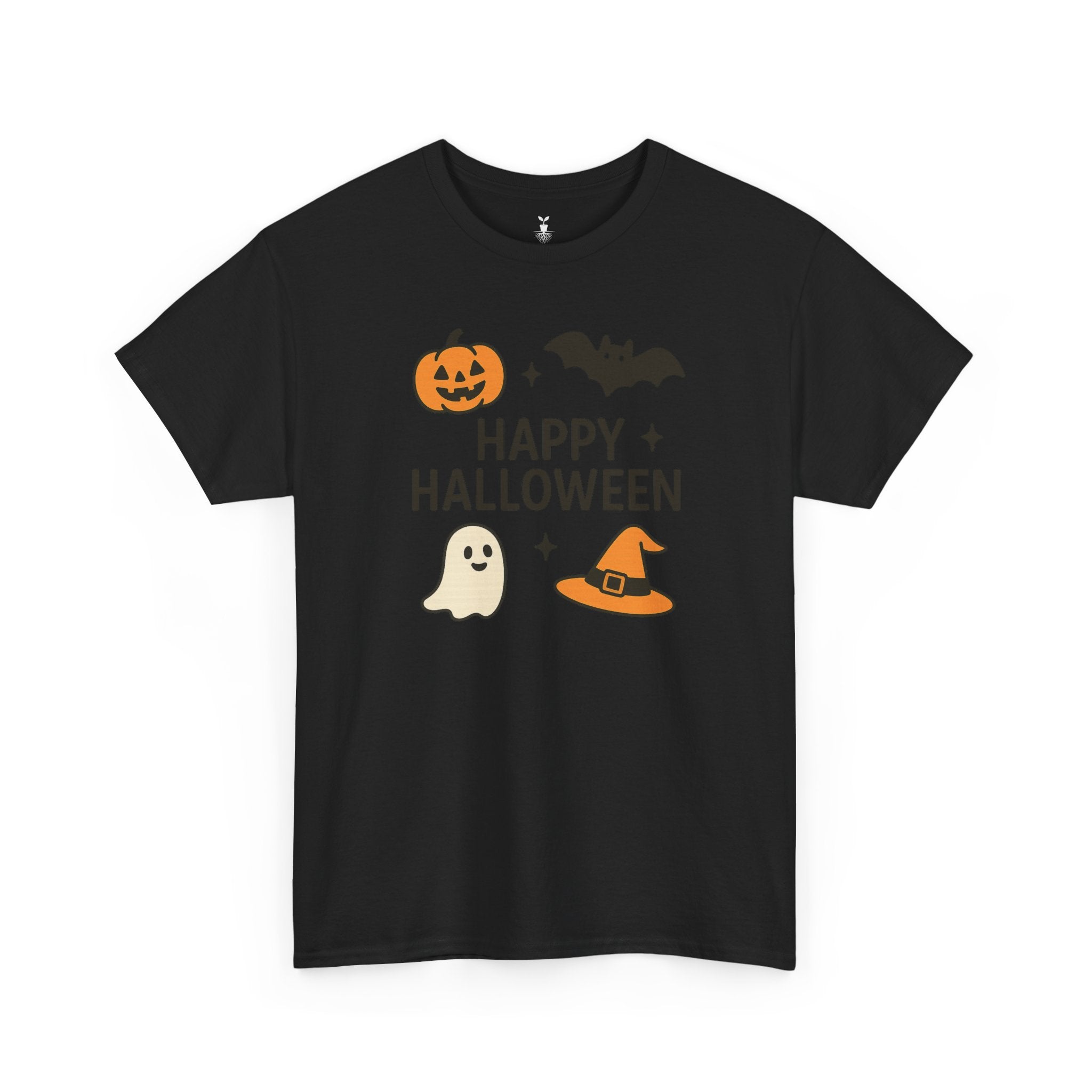 Ghost, Pumpkin, Bat & Witch Hat T-Shirt