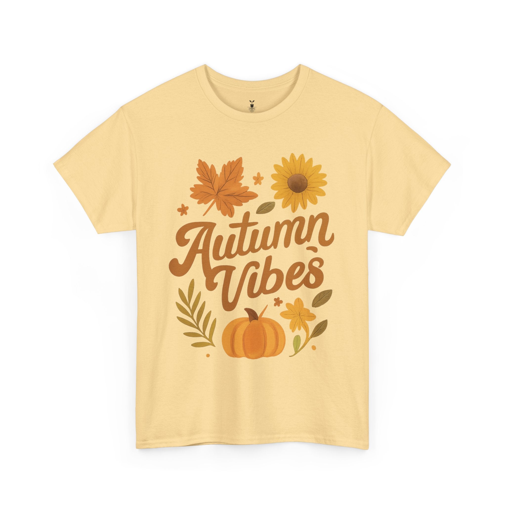 Autumn Vibes with Pumpkin, Maple Leaf, Sunflower T-Shirt