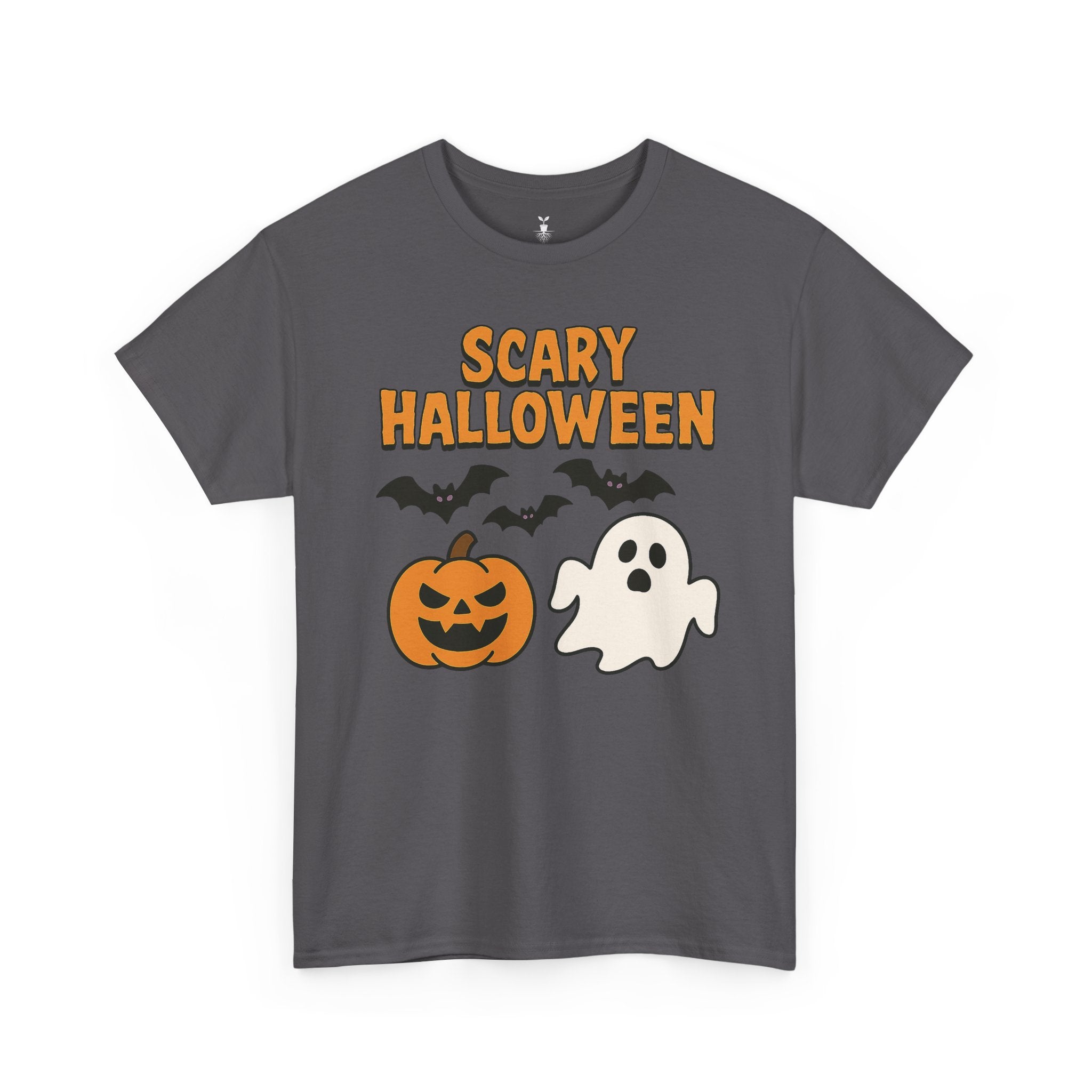 Scary Halloween with Ghost, Pumpkin, and Bats T-Shirt