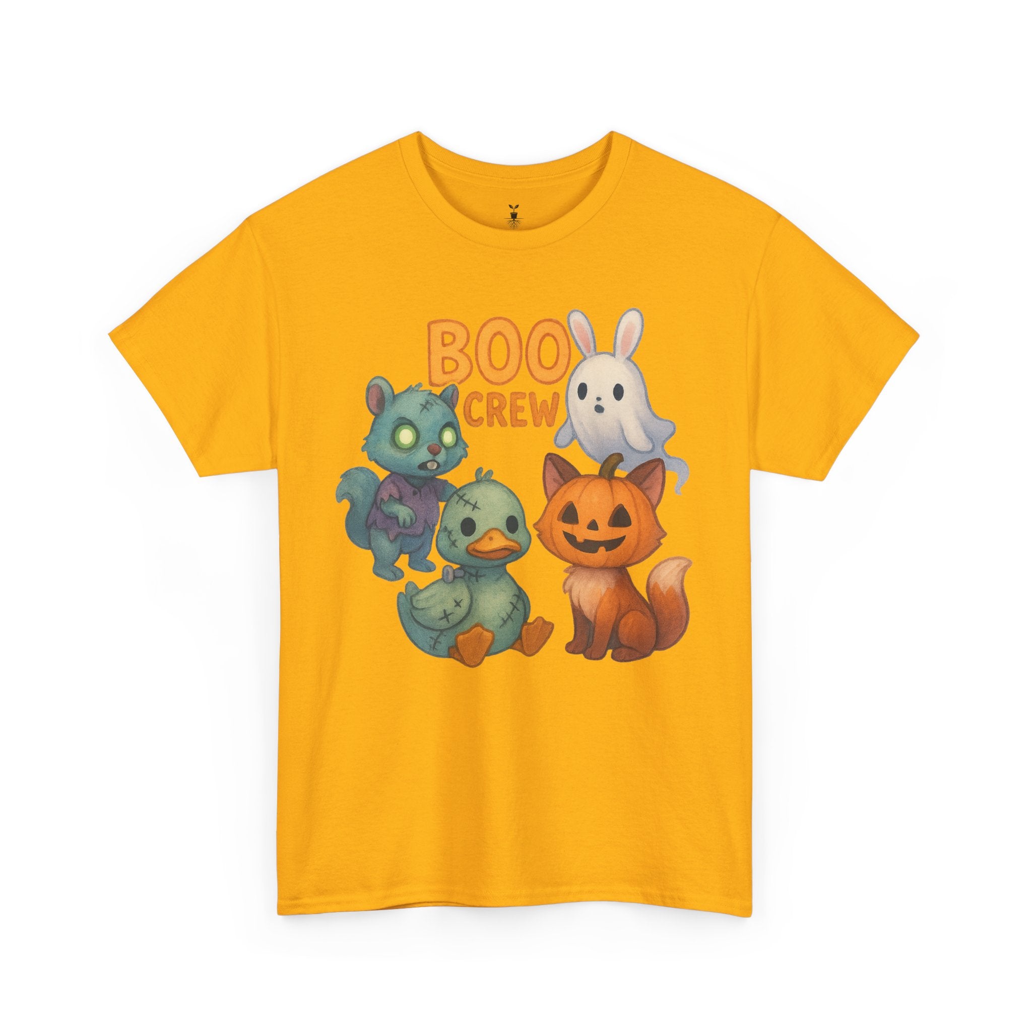 Zombie Squirrel, Ghost Bunny, Pumpkin Cat & Duck  Boo Crew T-Shirt