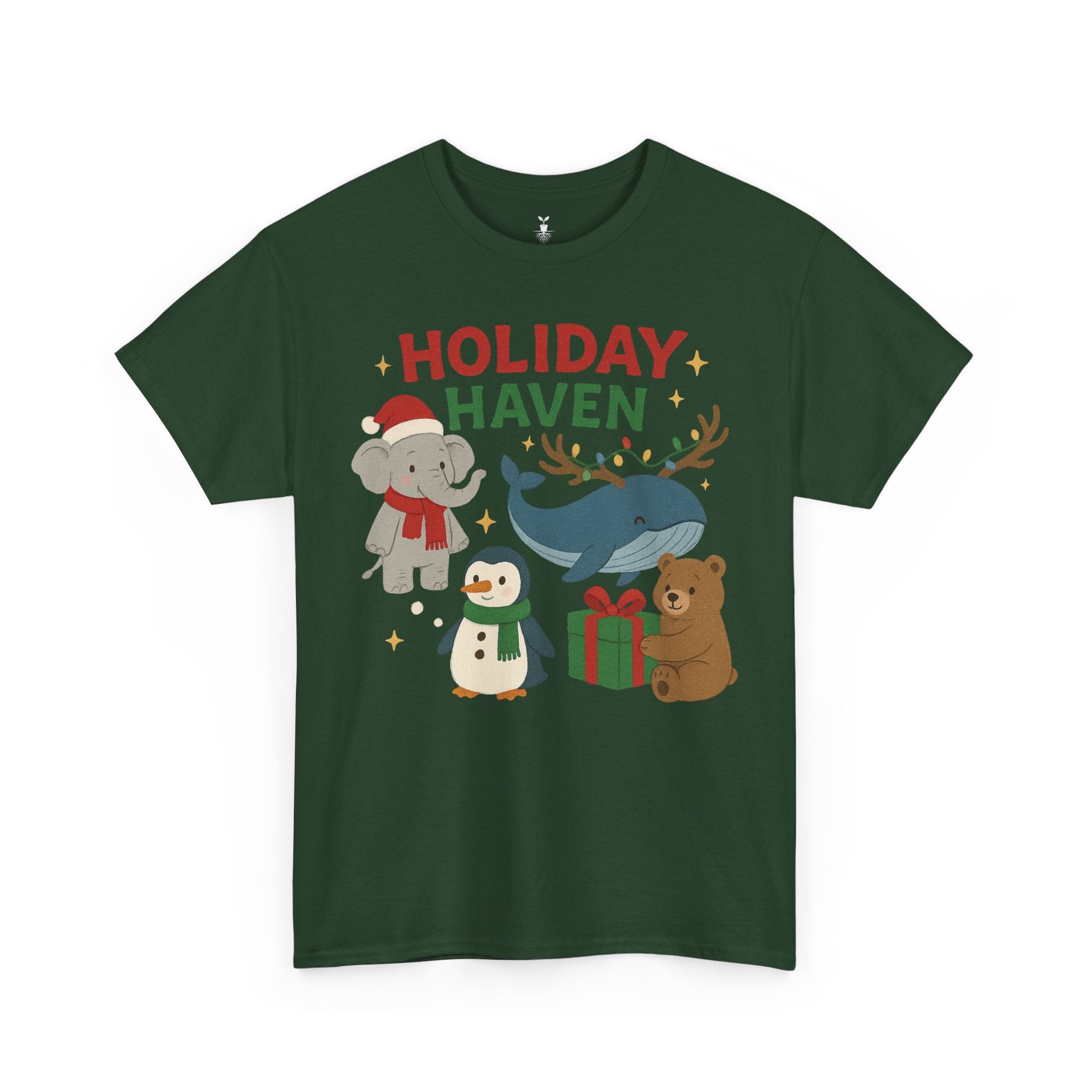 Holiday Haven Penguin Bear Whale Elephant T-Shirt