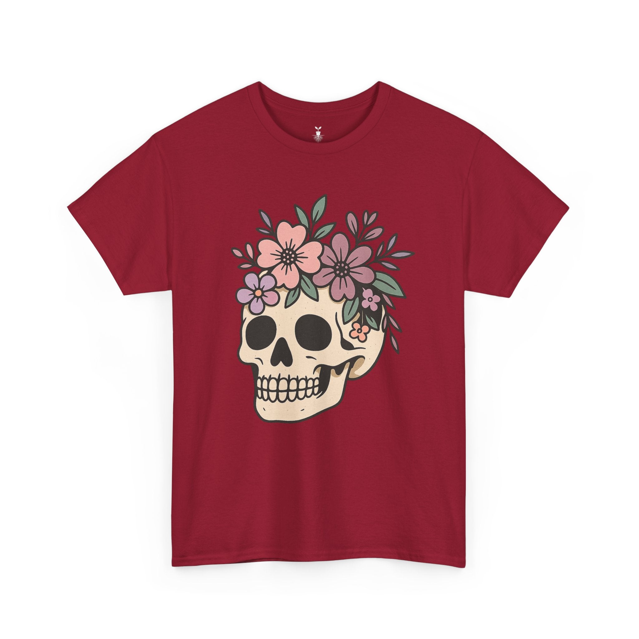 Halloween Skull Boho Flower tshirt