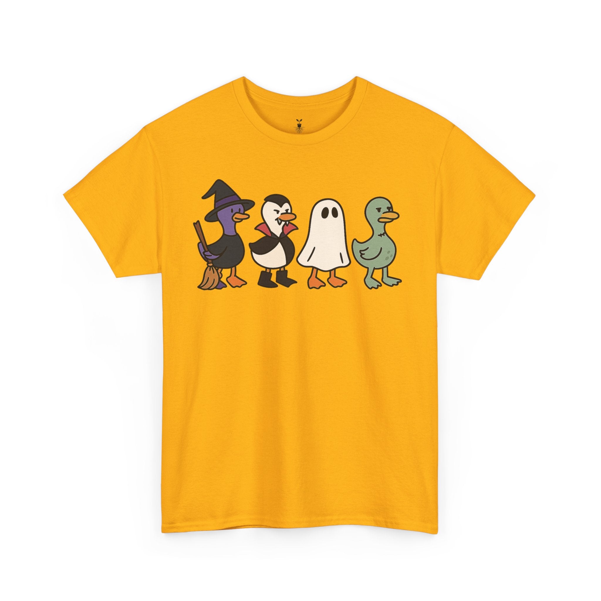 Ducks as Witch Vampire Ghost and Frankenstein Zombie Halloween T-Shirt