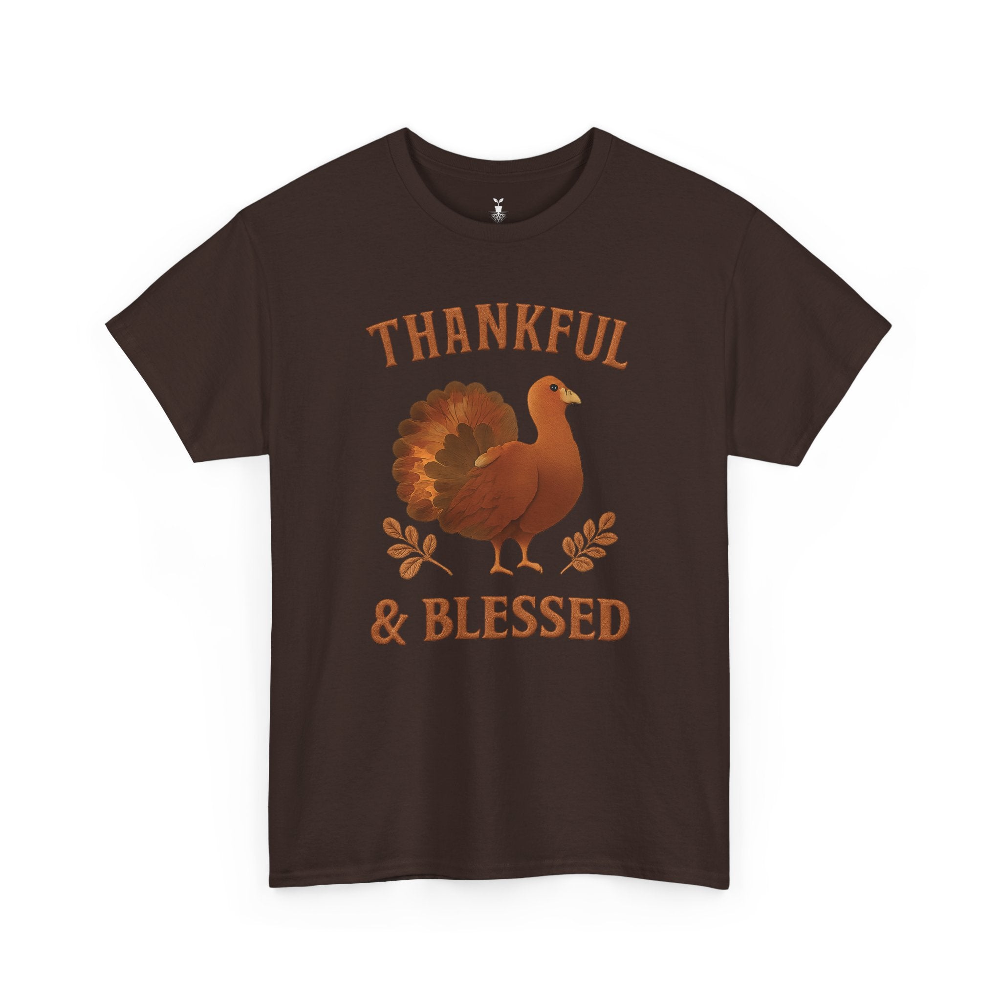 Fall Thankful and Blessed Turkey T-Shirt