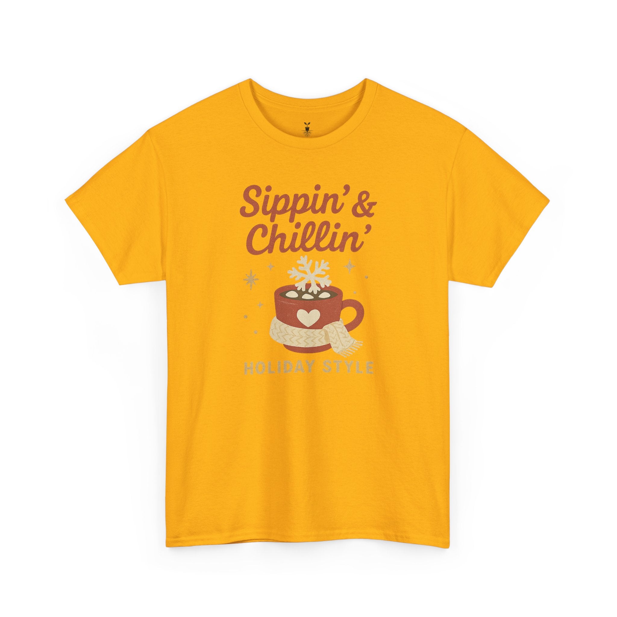 Sippin and Chillin Mug with Snowflake Marshmallows Christmas T-Shirt