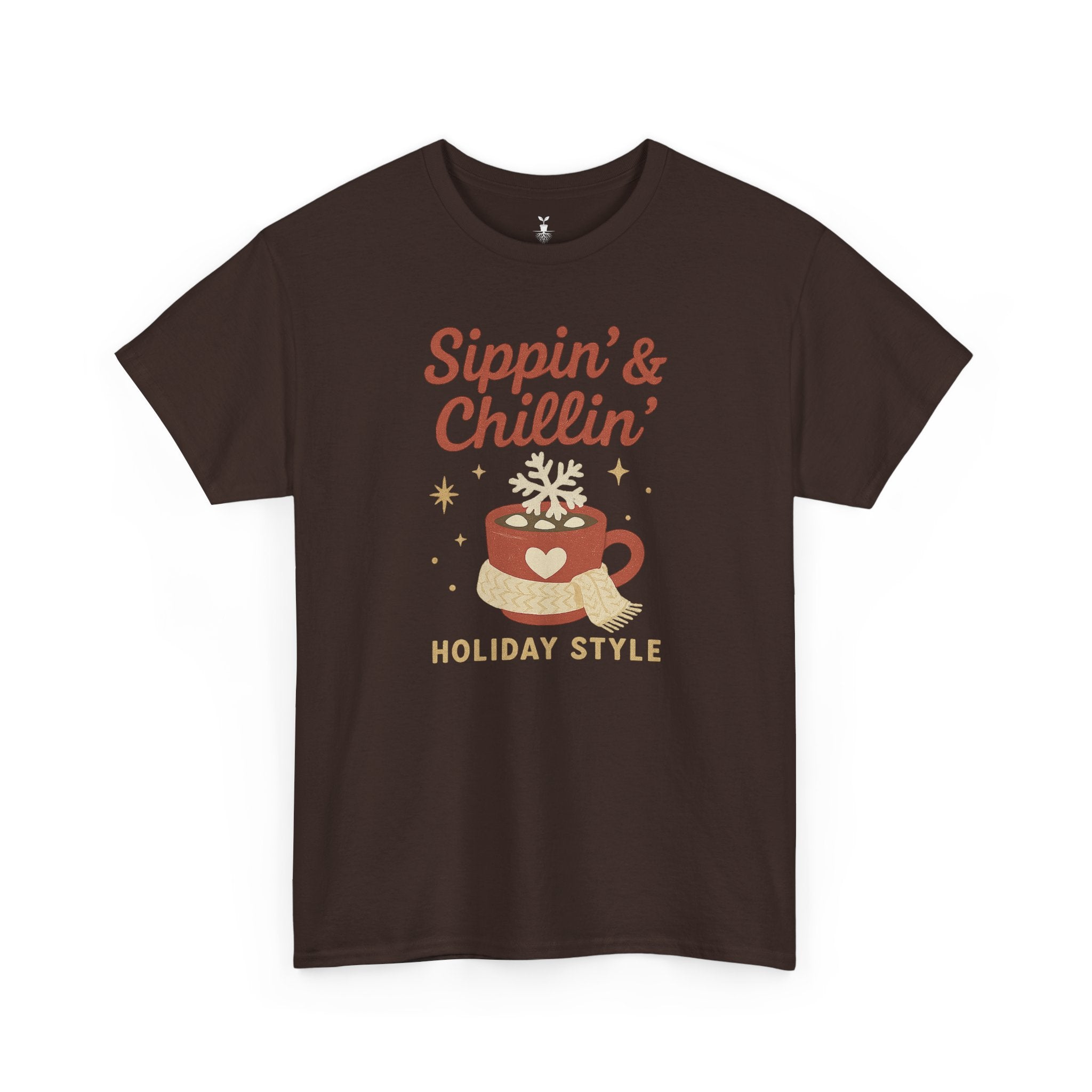 Sippin and Chillin Mug with Snowflake Marshmallows Christmas T-Shirt