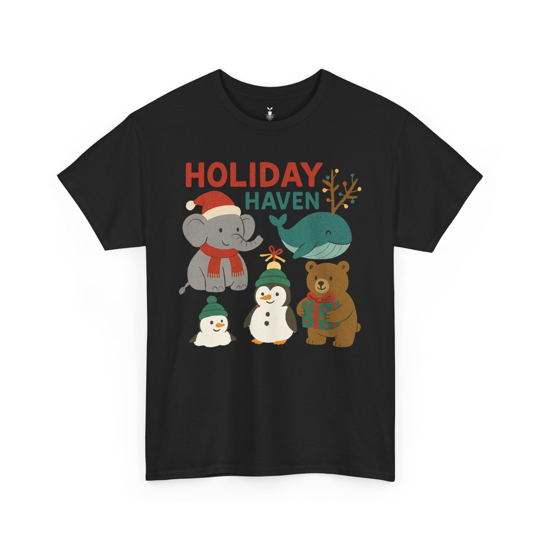 Holiday Haven Penguin Whale Elephant Bear T-Shirt