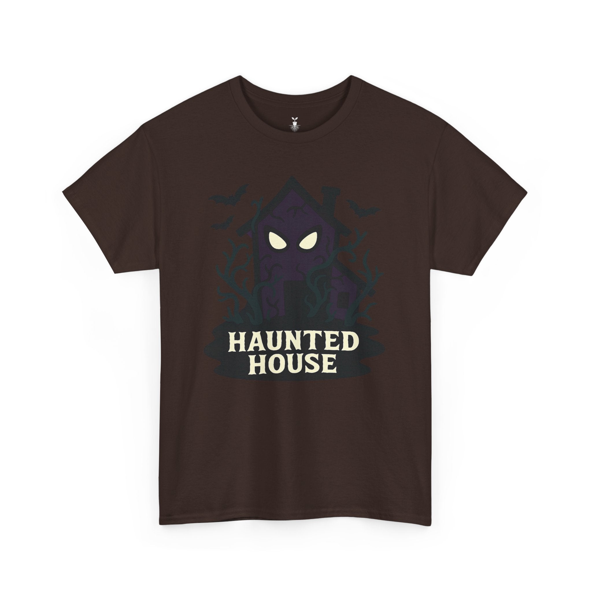 Haunted House Creepy Eyes and Bats Halloween Shirt
