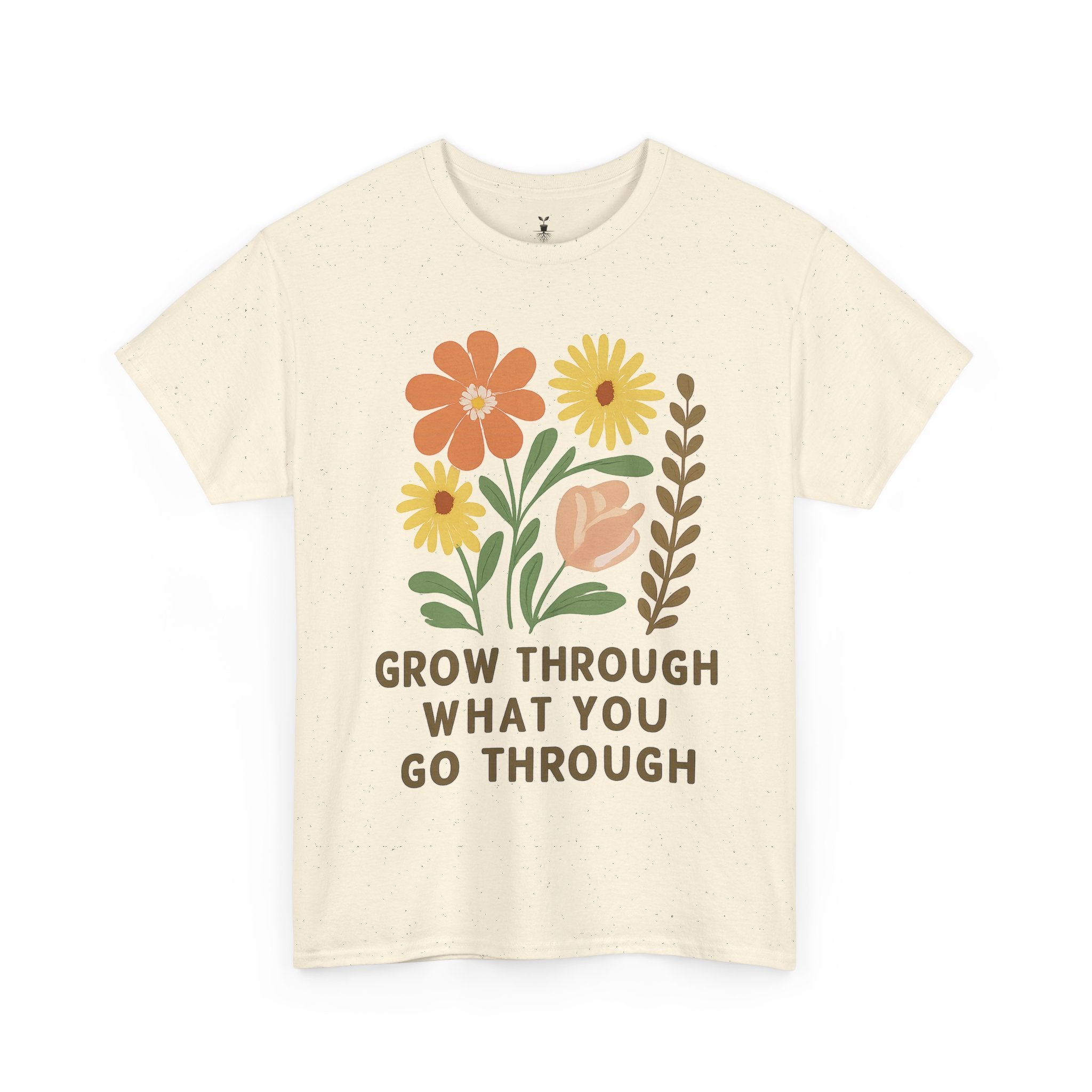 Boho Floral Grow Through What You Go ThroughT-Shirt