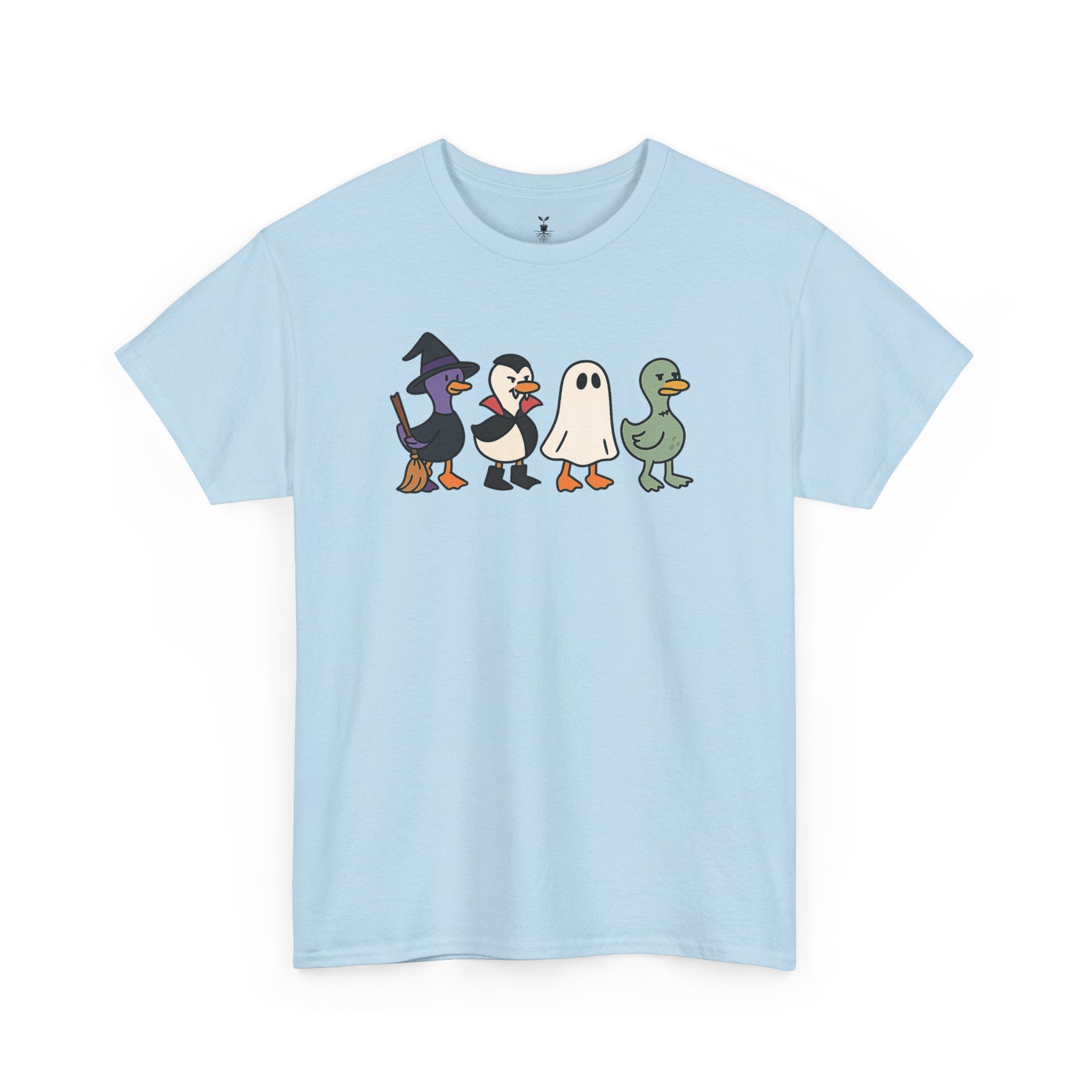 Cute Halloween Ducks in Witch, Vampire, Ghost, and Zombie T-Shirt