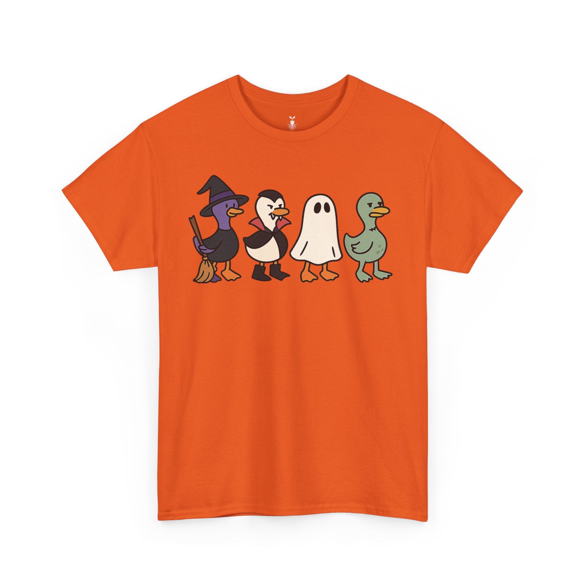 Ducks as Witch Vampire Ghost and Frankenstein Zombie Halloween T-Shirt