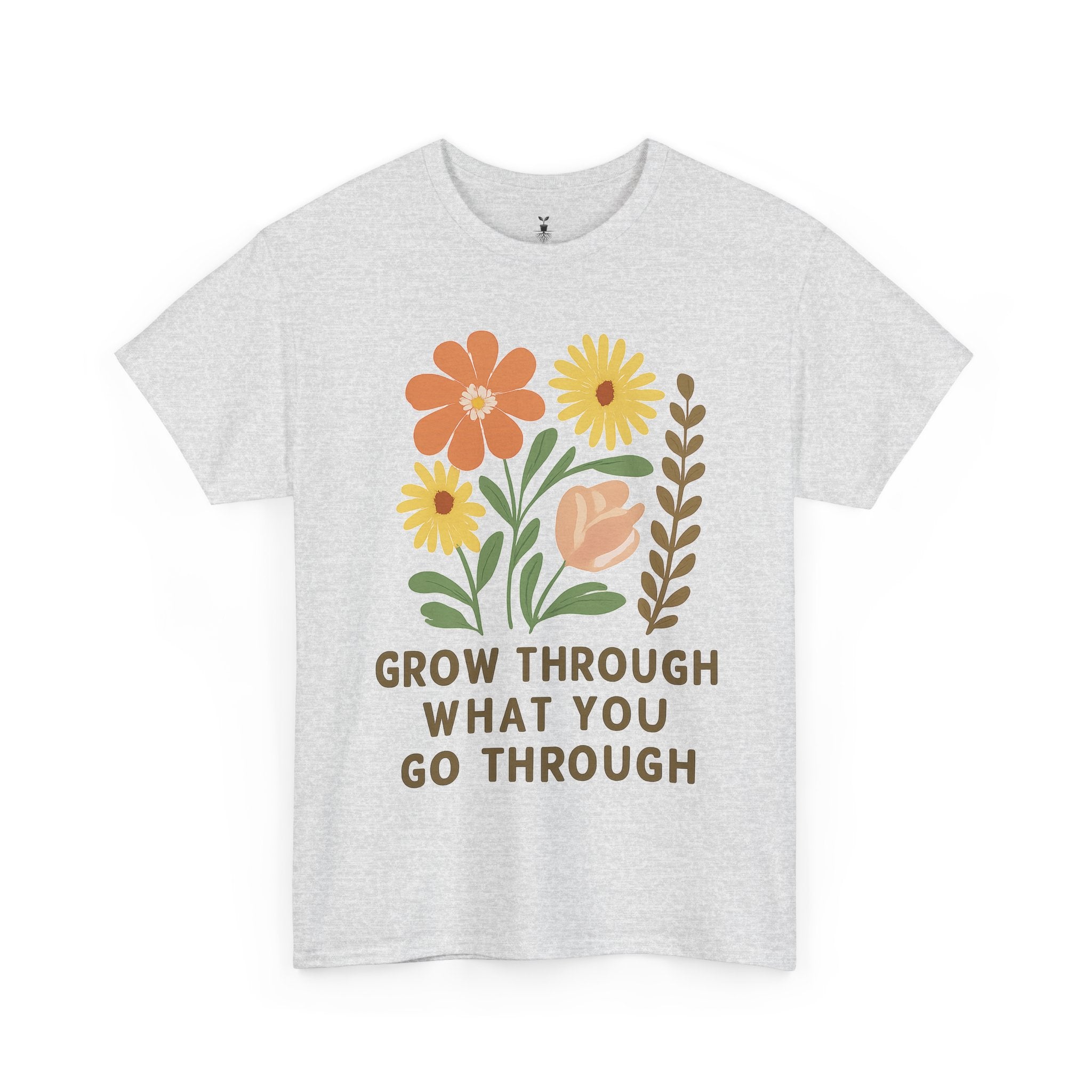 Boho Floral Grow Through What You Go ThroughT-Shirt