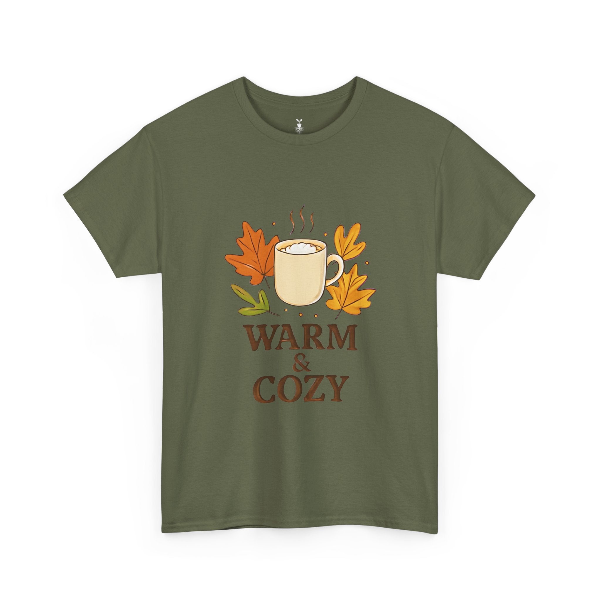 Autumn Coffee Mug with Fall Leaves Warm and Cozy T-Shirt