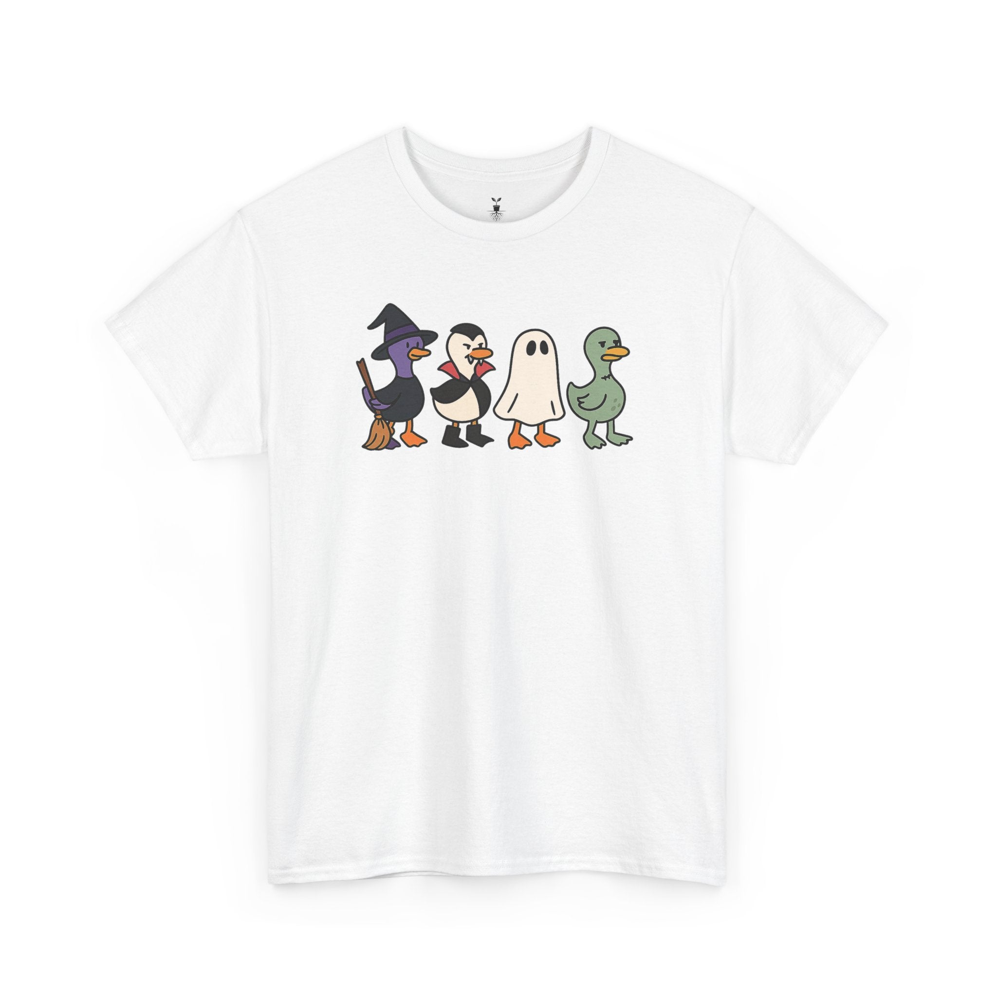 Cute Halloween Ducks in Witch, Vampire, Ghost, and Zombie T-Shirt