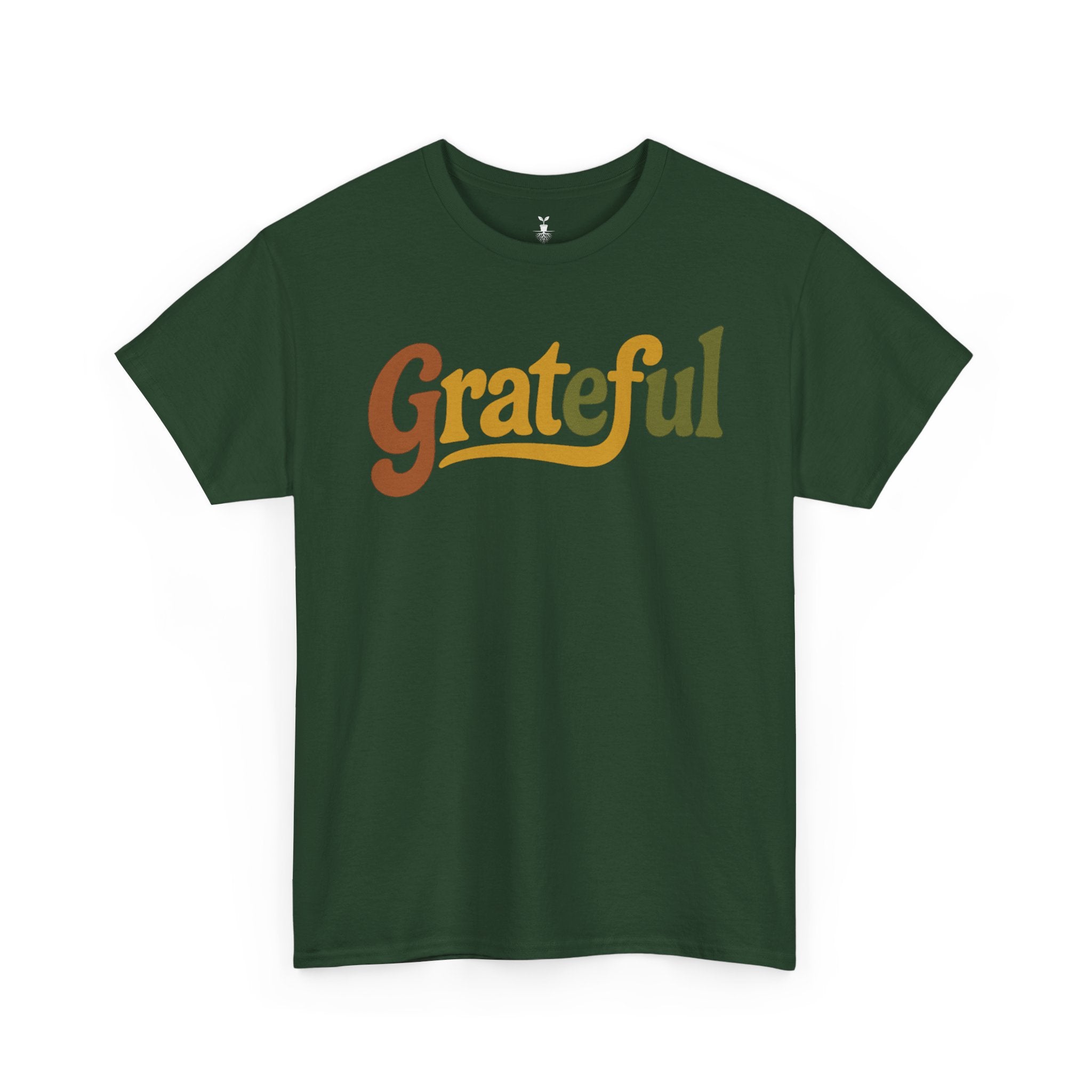 Boho Style Grateful Typography T-Shirt