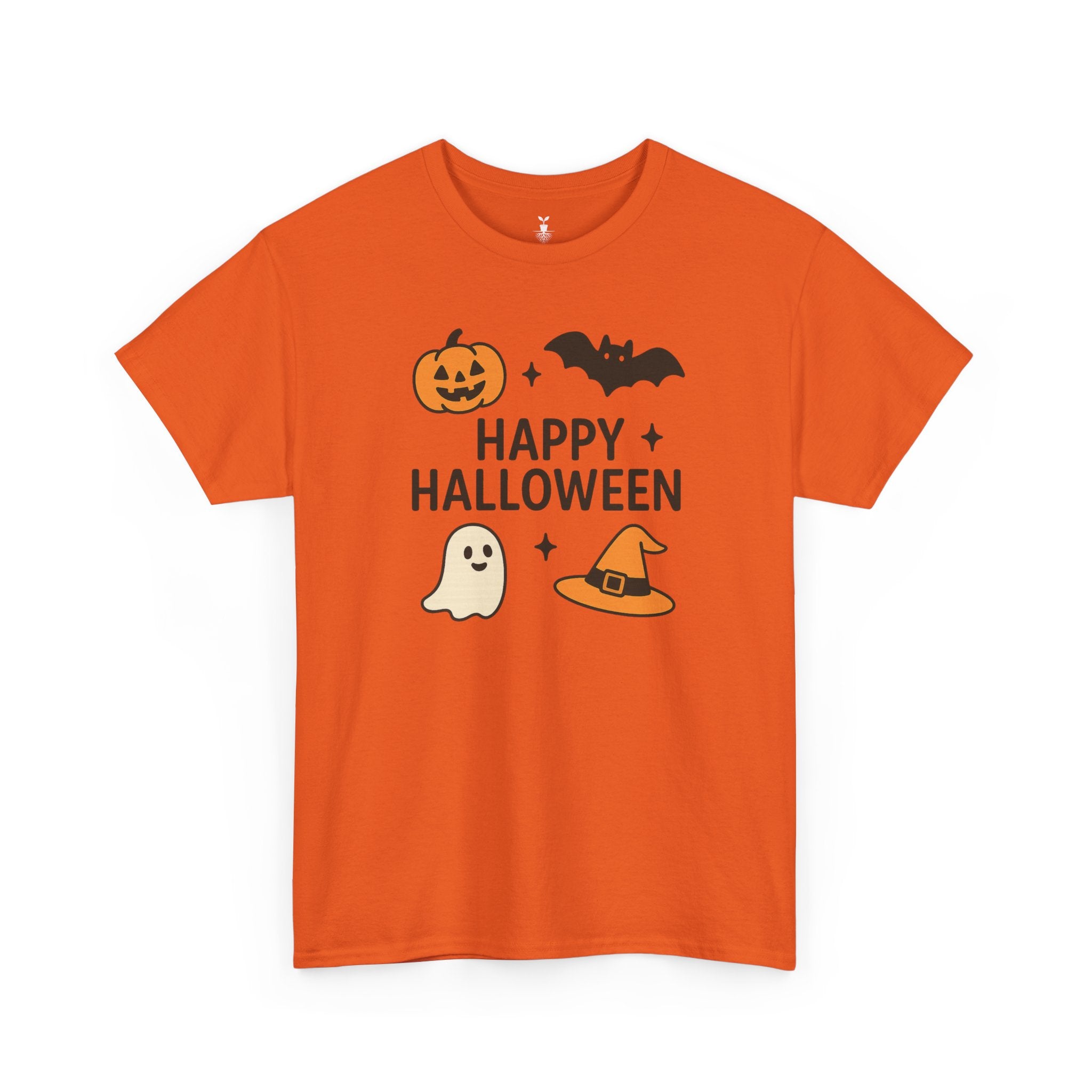 Ghost, Pumpkin, Bat & Witch Hat T-Shirt