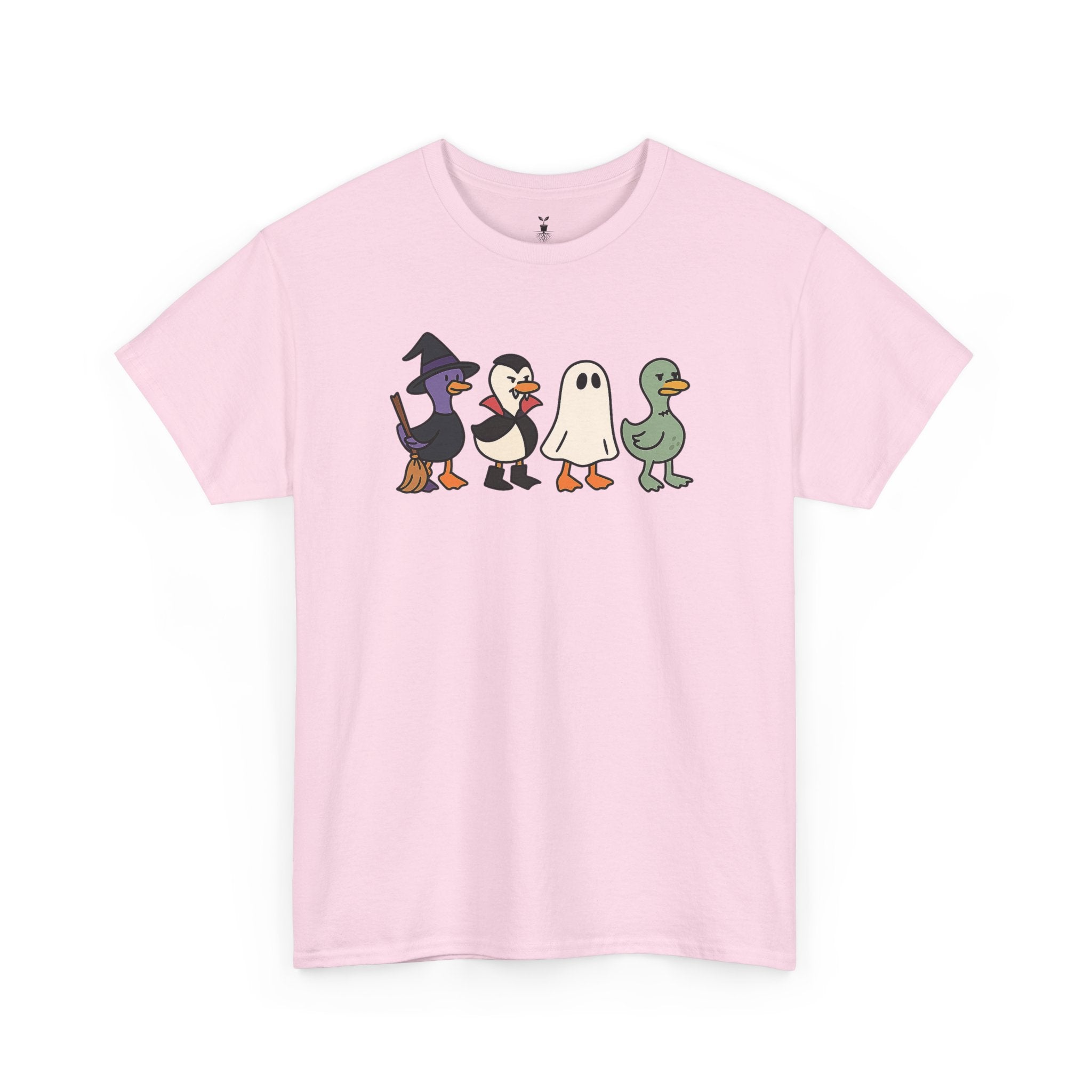 Cute Halloween Ducks in Witch, Vampire, Ghost, and Zombie T-Shirt