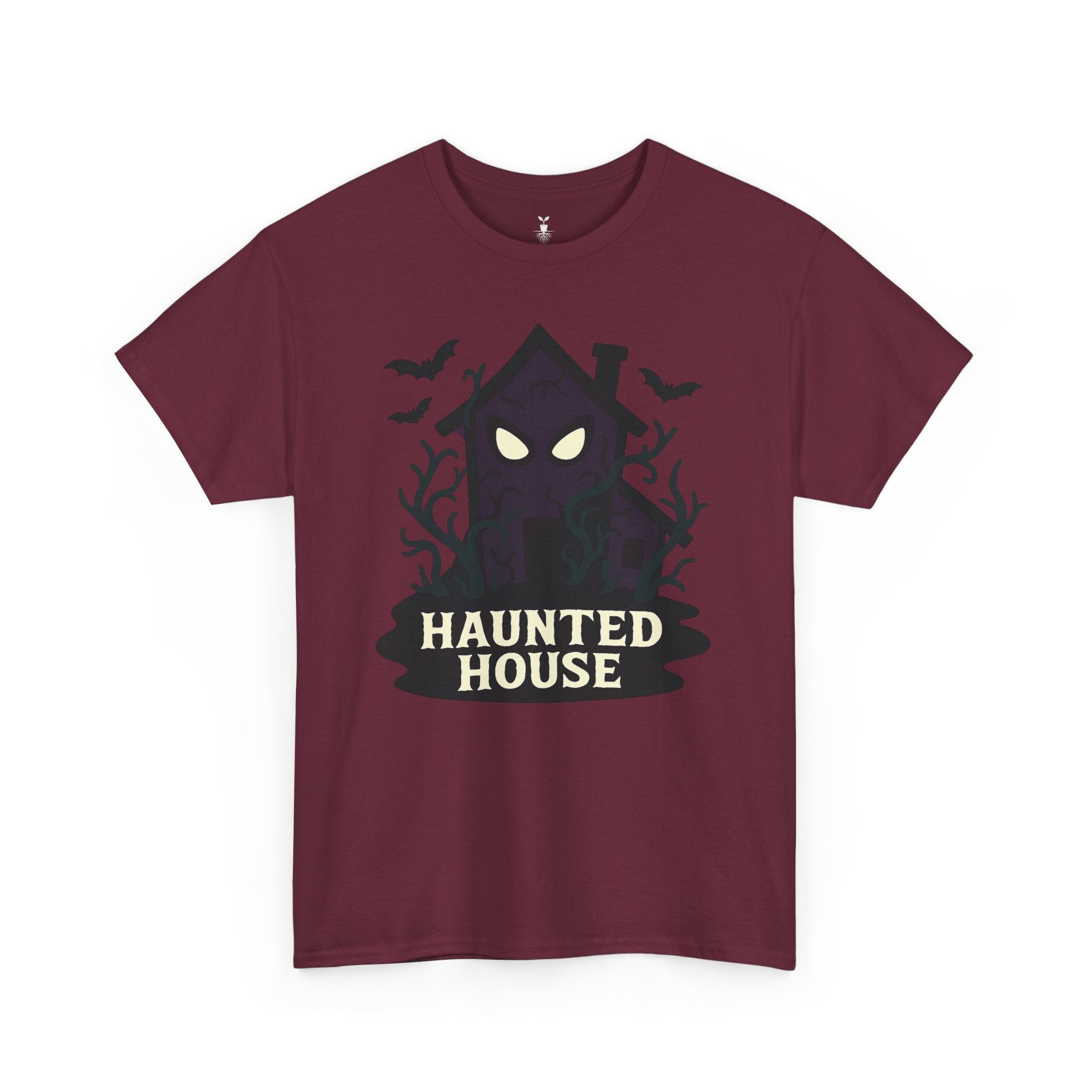 Haunted House Creepy Eyes and Bats Halloween Shirt