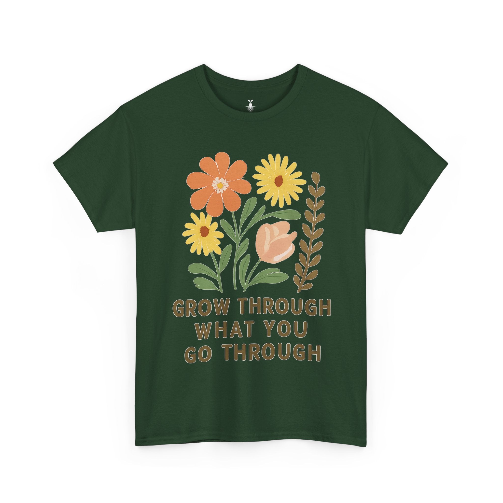 Boho Floral Grow Through What You Go ThroughT-Shirt