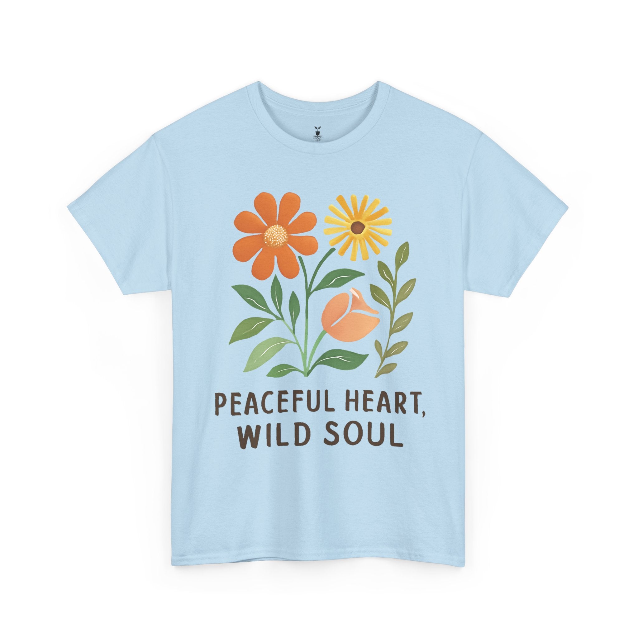 Boho Aesthetic Floral  Peaceful Heart Wild Soul T-SHirt