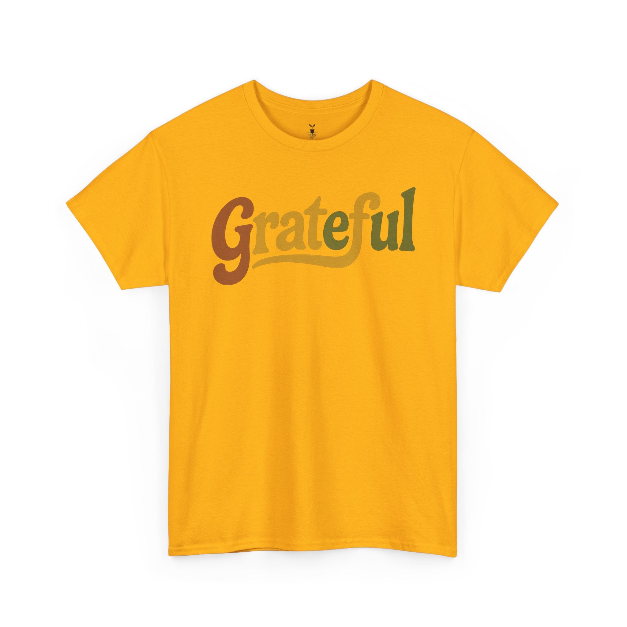 Boho Style Grateful Typography T-Shirt