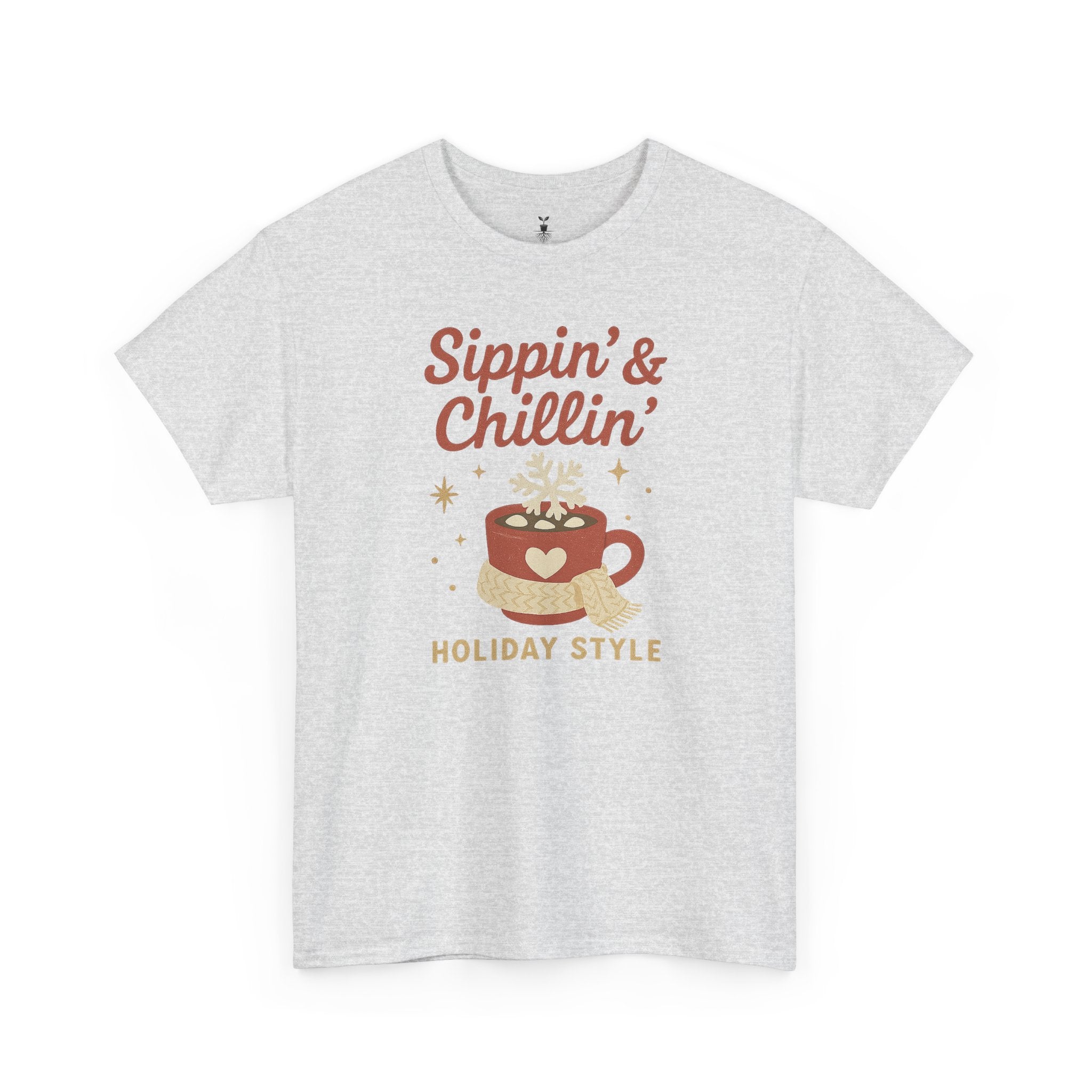 Sippin and Chillin Mug with Snowflake Marshmallows Christmas T-Shirt